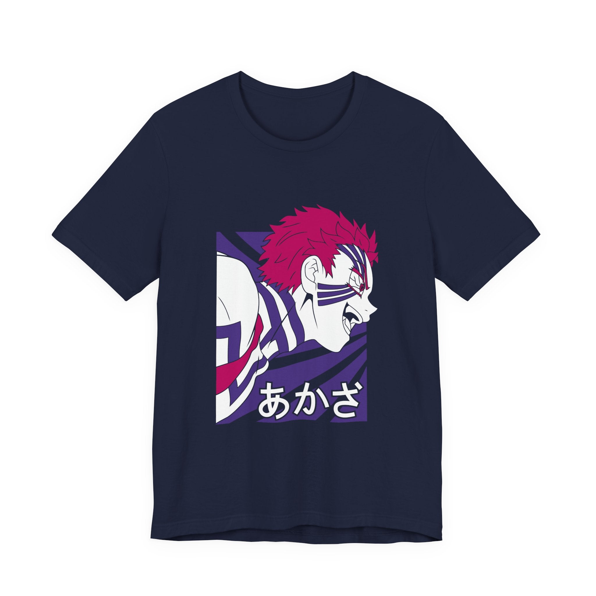 Anime Tiger Face T‑Shirt — Stylized Red & Purple Graphic Tee