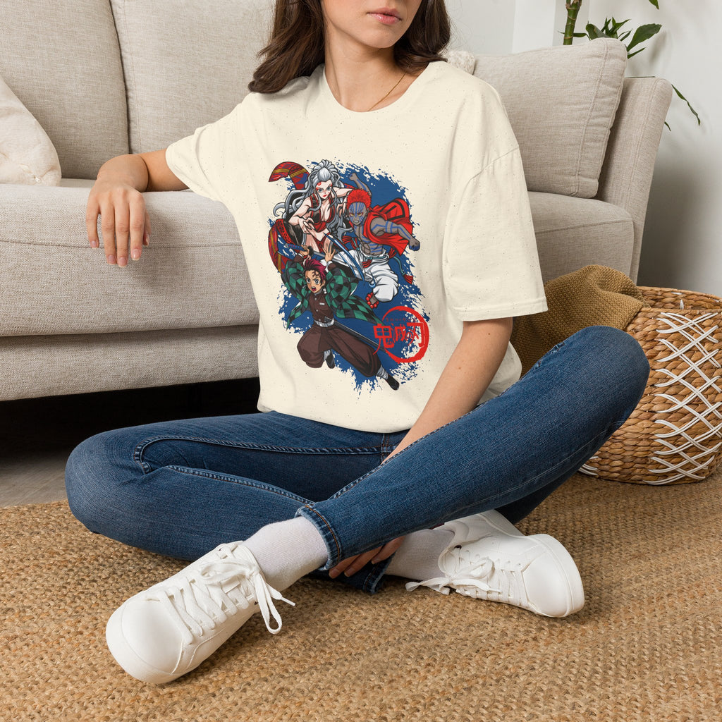 Anime Crew Graphic T-Shirt — Samurai & Fighters Illustration