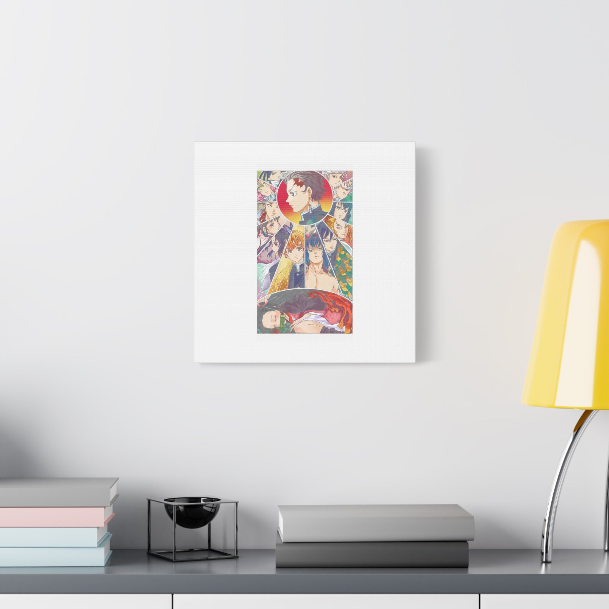 Anime Character Collage Matte Canvas Print - Stretched Wall Art