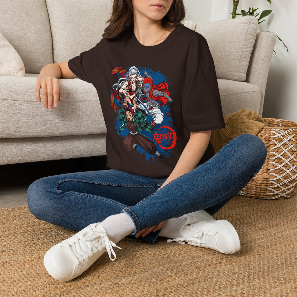 Anime Crew Graphic T-Shirt — Samurai & Fighters Illustration