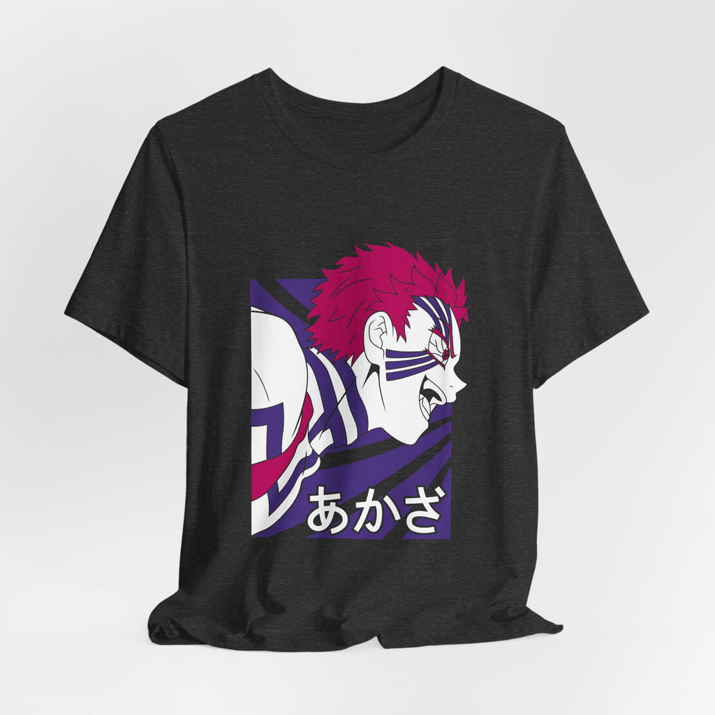 Anime Tiger Face T‑Shirt — Stylized Red & Purple Graphic Tee