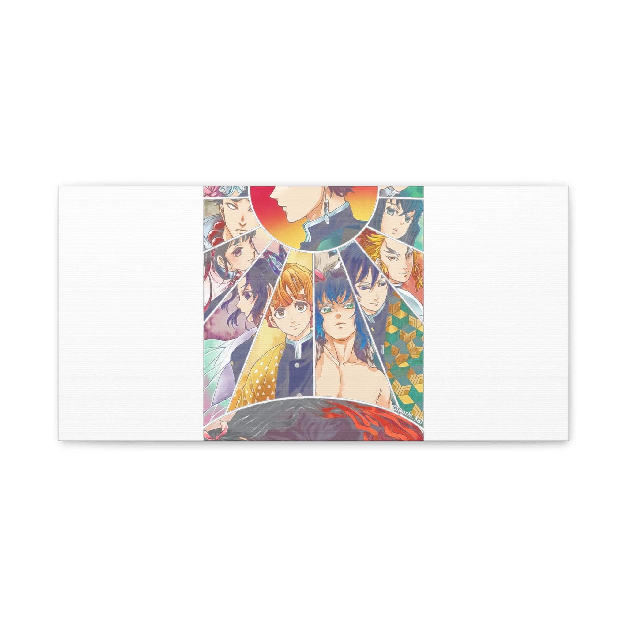 Anime Character Collage Matte Canvas Print - Stretched Wall Art