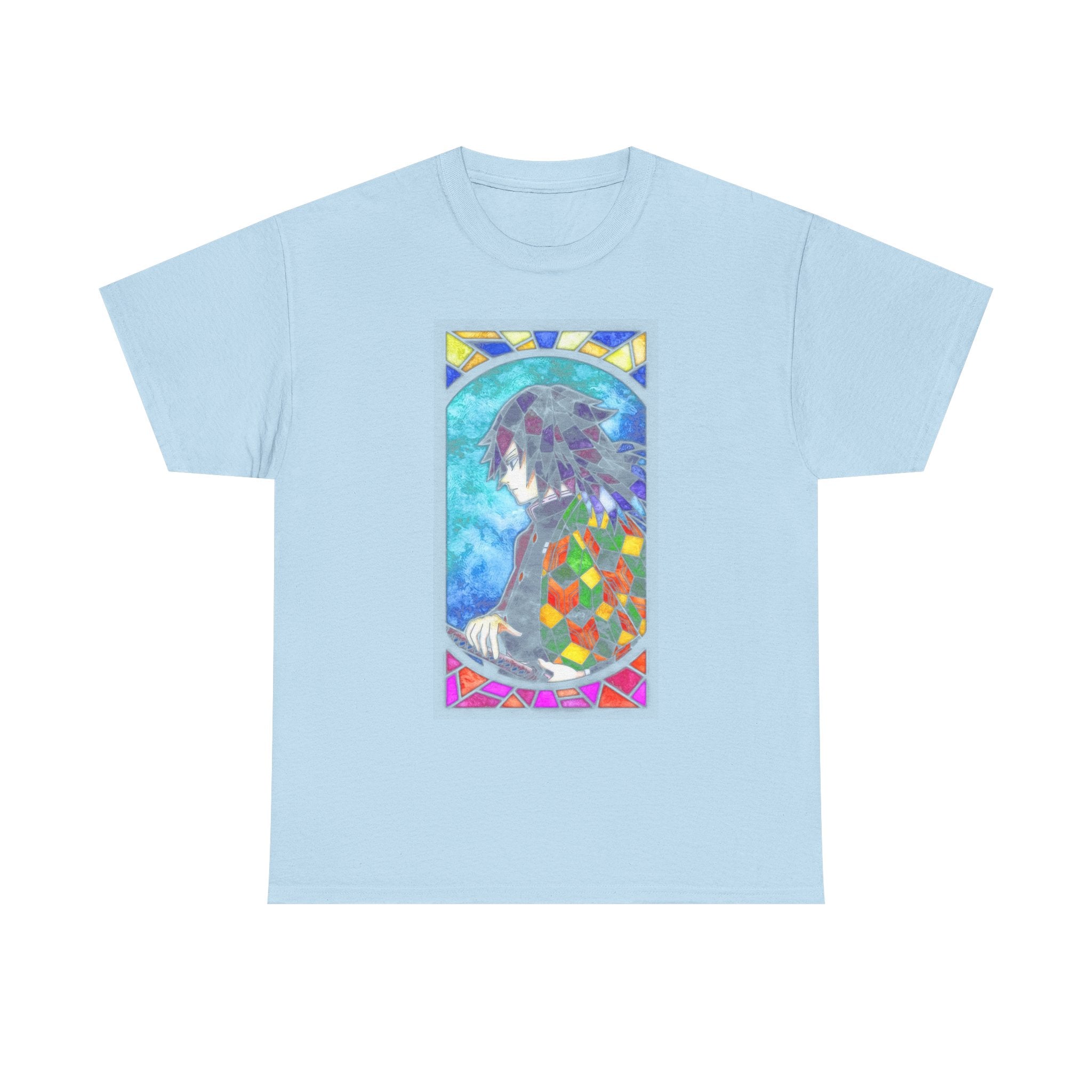 Stained Glass Owl T-Shirt — Colorful Mosaic Bird Graphic Tee