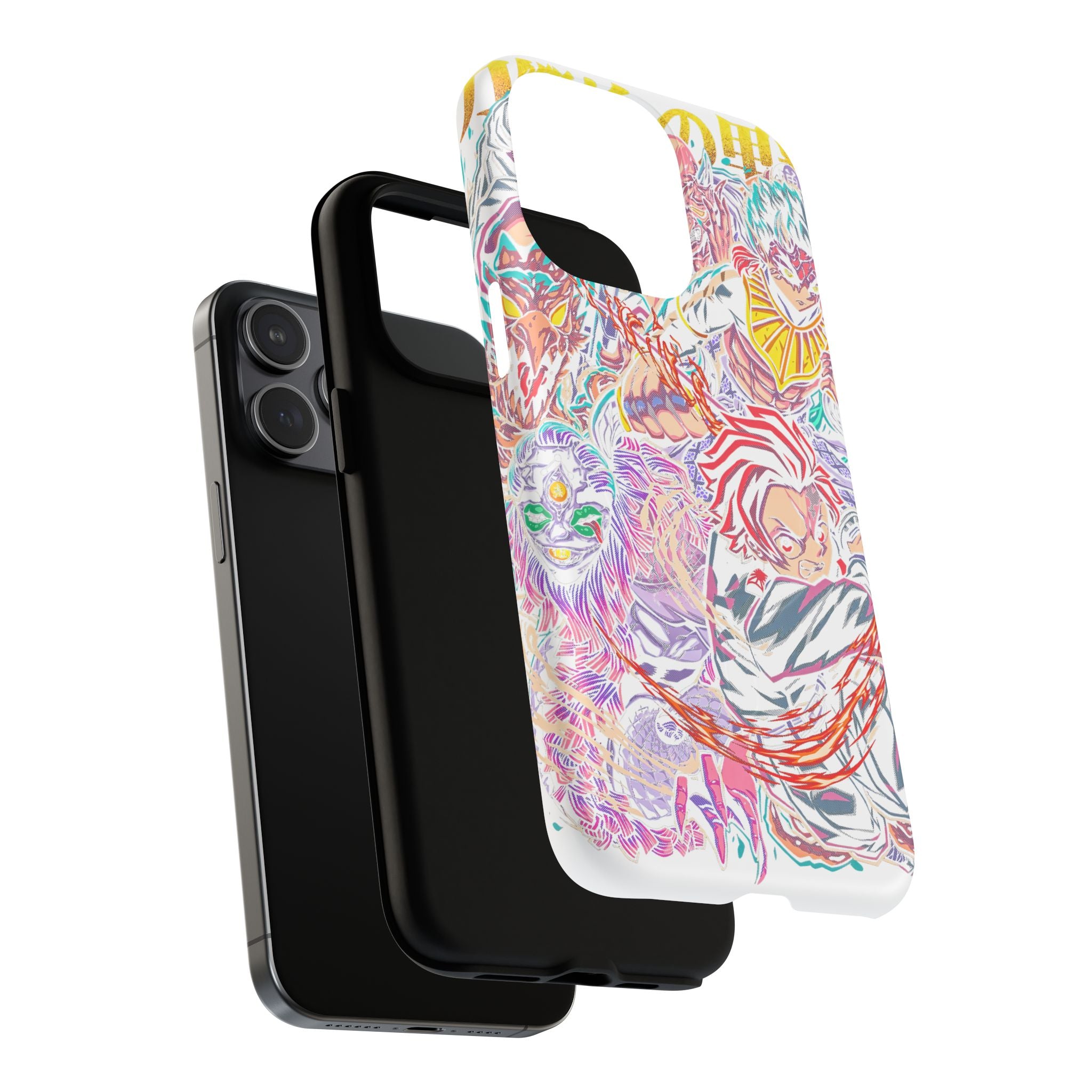 Anime Battle Phone Case — Colorful Demon Slayer Collage Magnetic Case