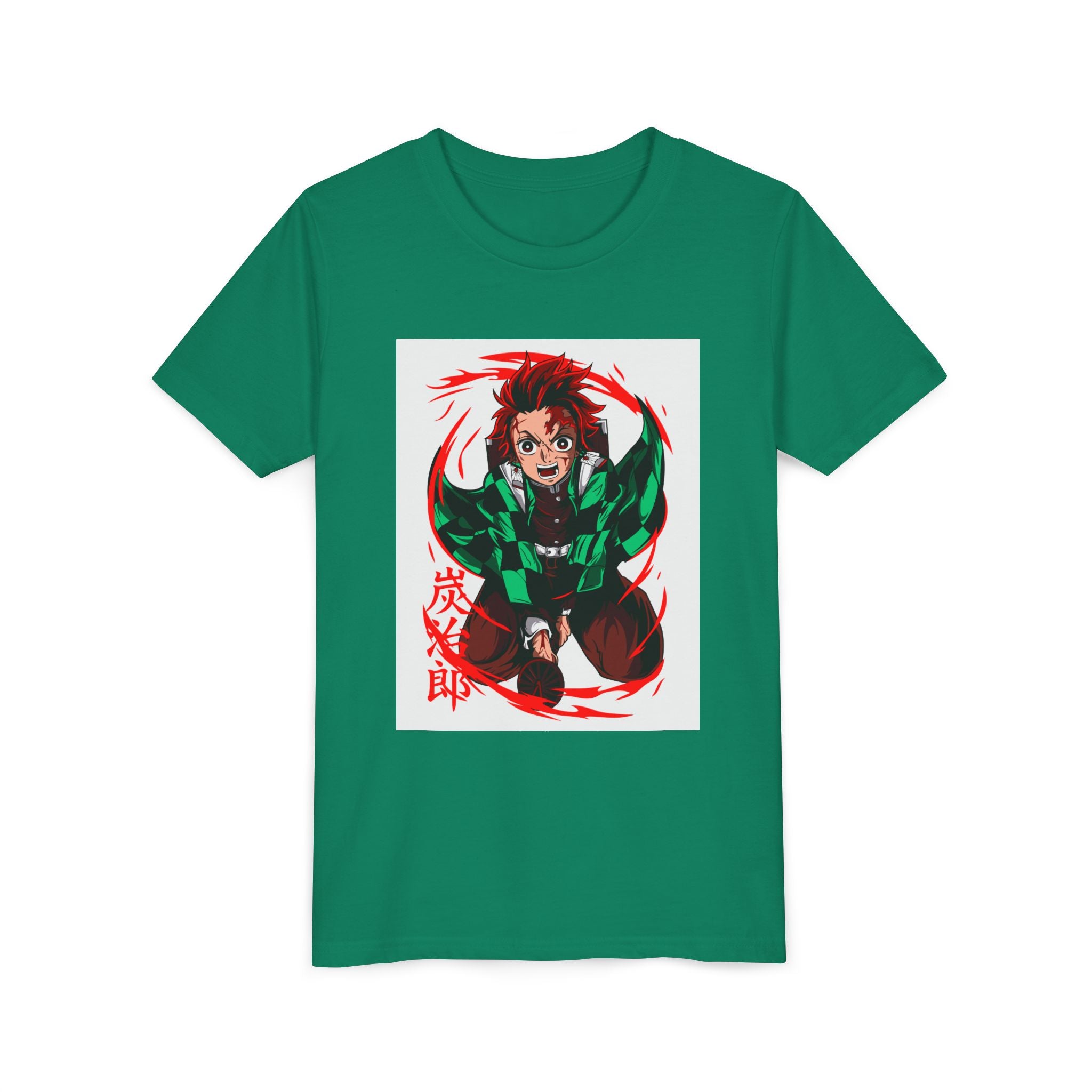 Youth Anime Character Tee — Action Pose Graphic Short Sleeve Shirt