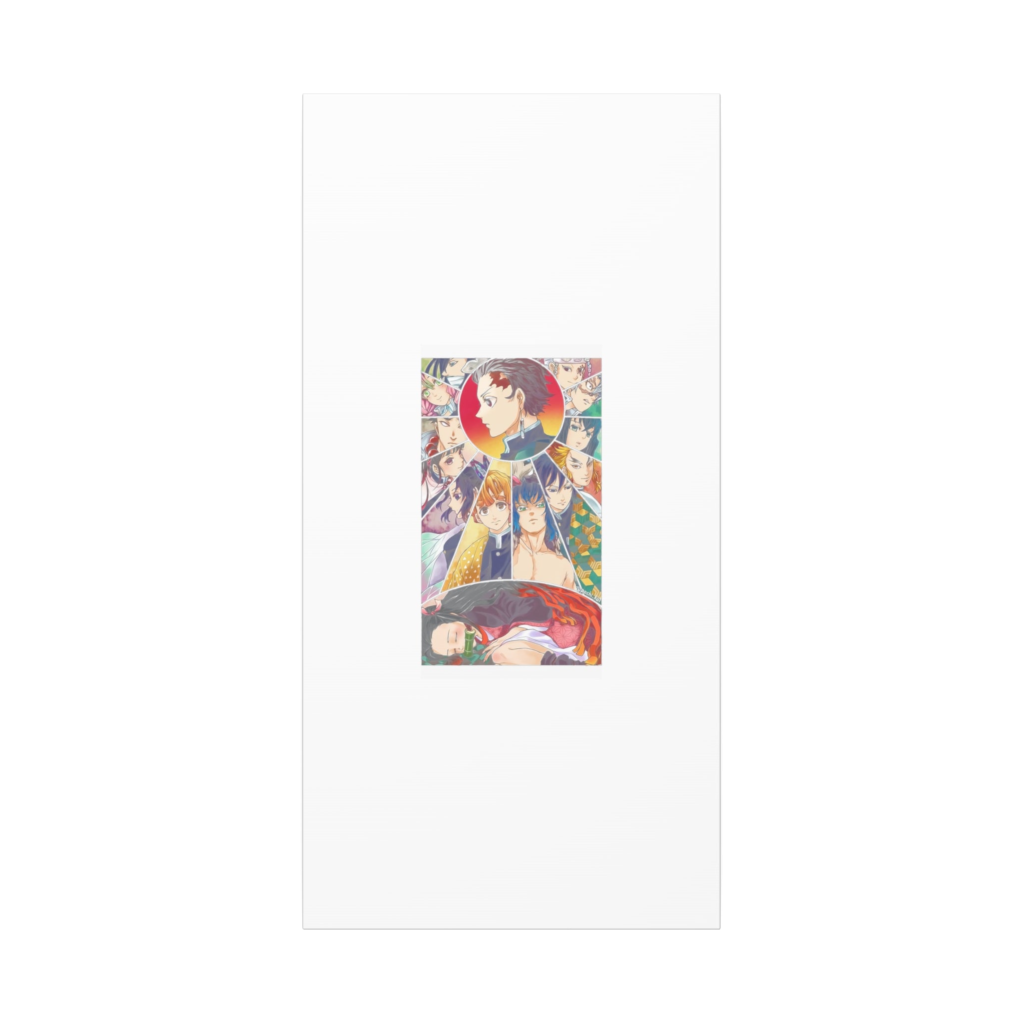 Anime Character Collage Matte Canvas Print - Stretched Wall Art
