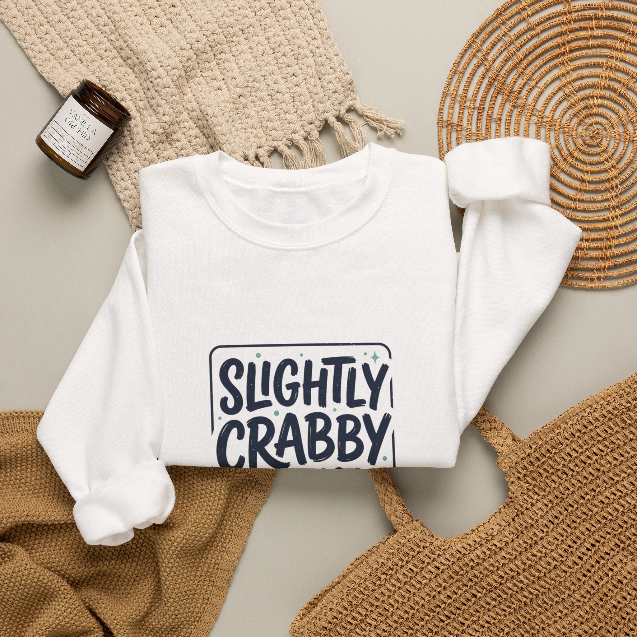 Slightly Crabby Today Sweatshirt | Crab Mood, Coastal Sarcasm