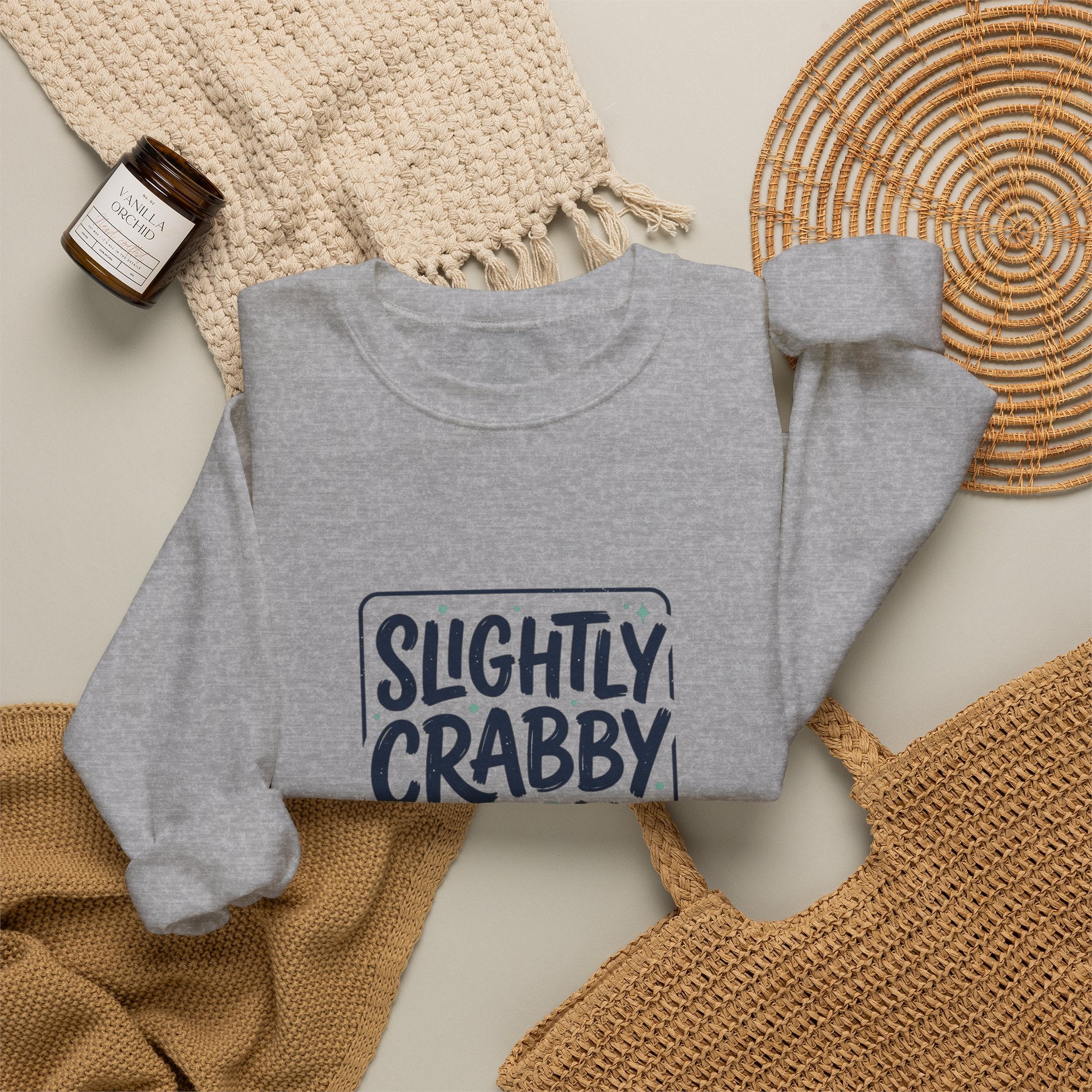 Slightly Crabby Today Sweatshirt | Crab Mood, Coastal Sarcasm
