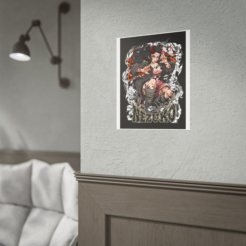 Nezuko Demon Girl Anime Poster — Rolled Collectible Wall Art