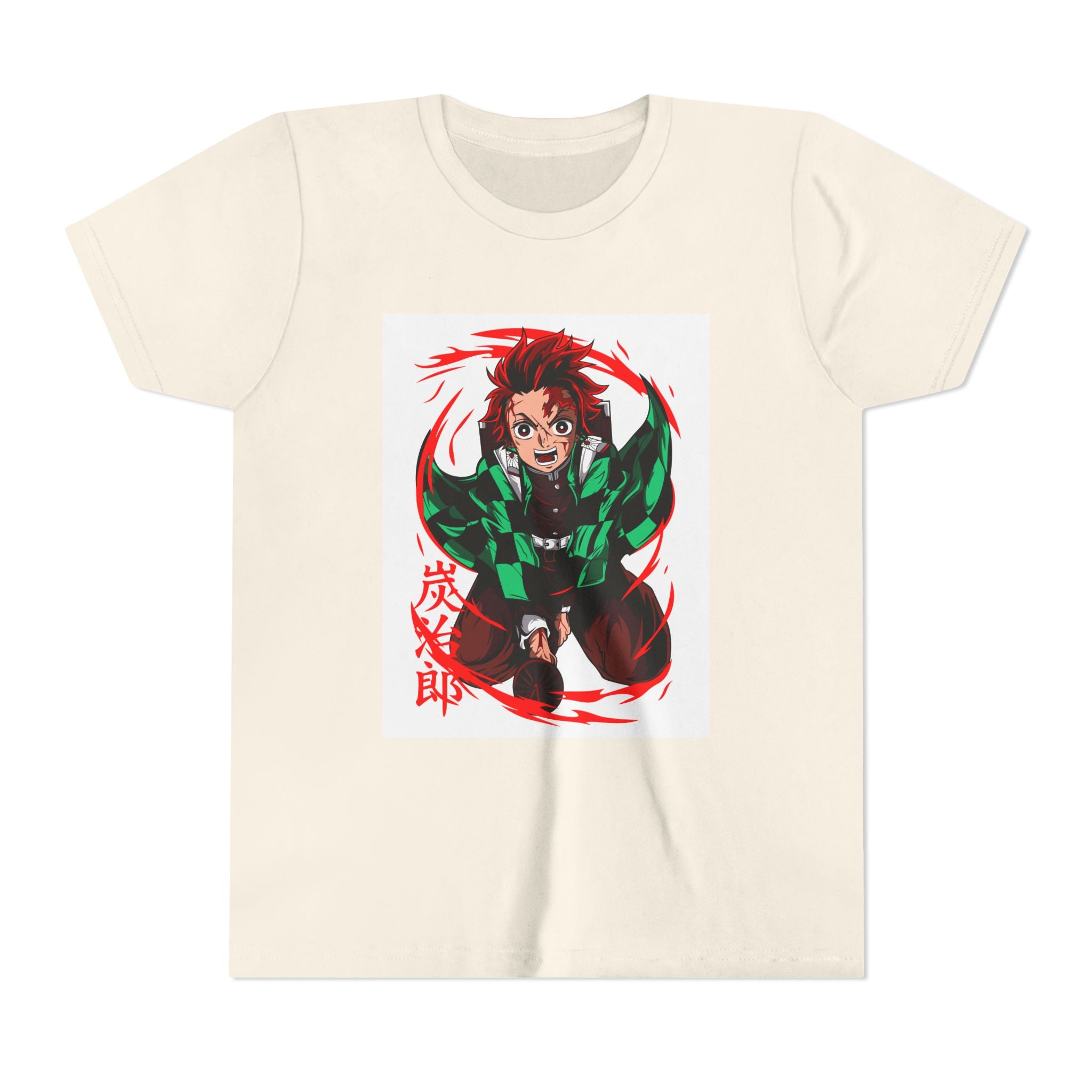 Youth Anime Character Tee — Action Pose Graphic Short Sleeve Shirt