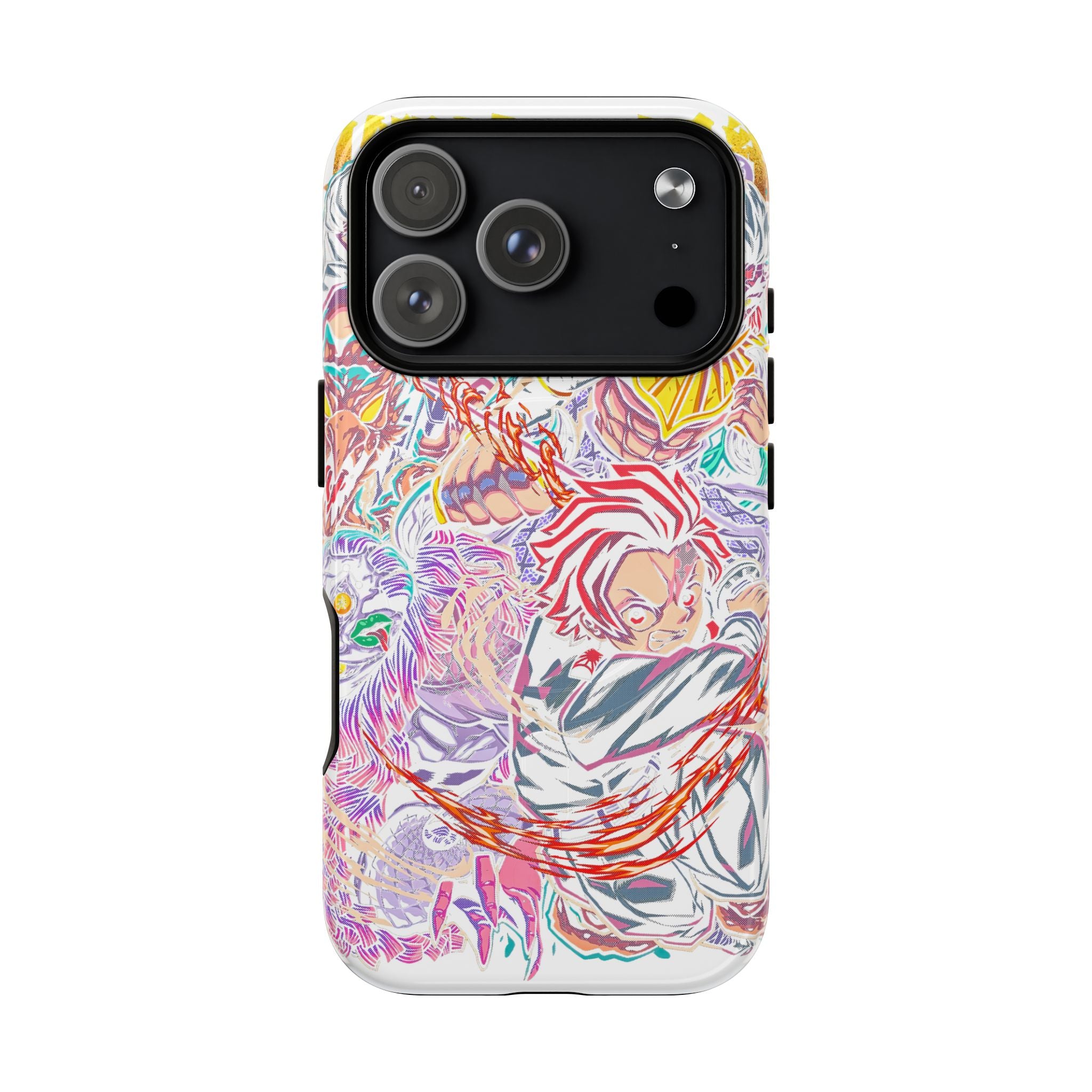 Anime Battle Phone Case — Colorful Demon Slayer Collage Magnetic Case