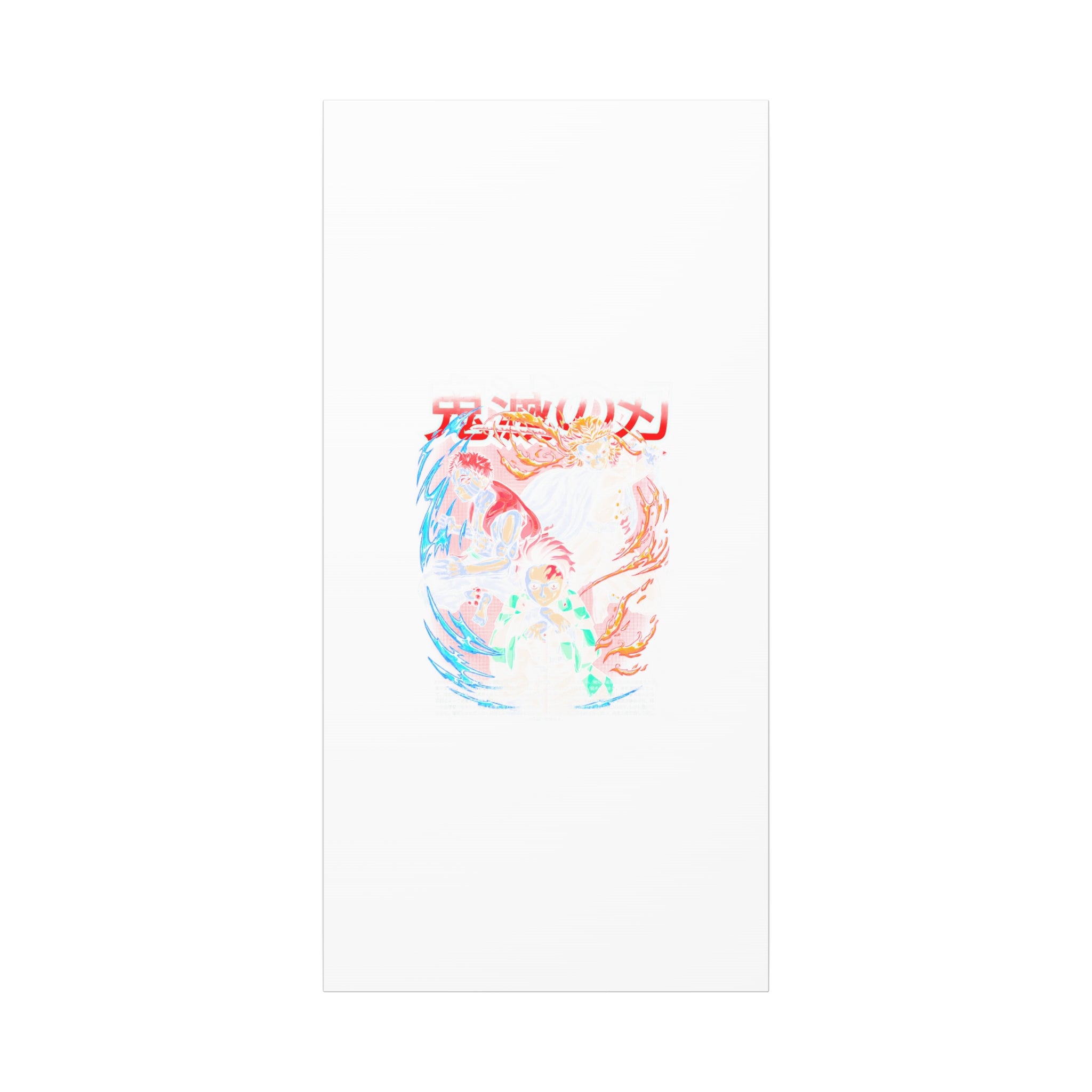 Anime Canvas Wall Art — Demon Slayer Tanjiro & Rengoku Matte Stretched Print