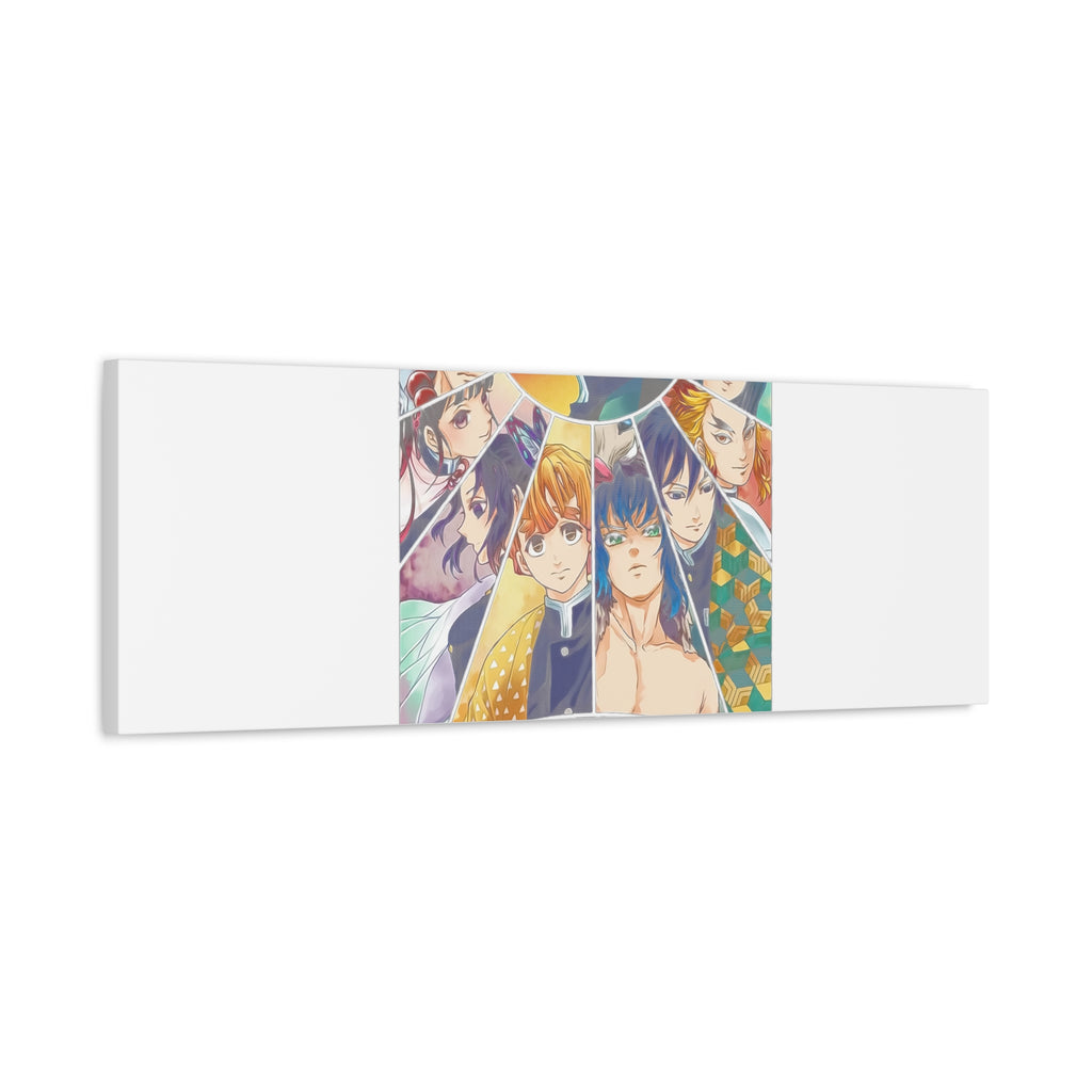 Anime Character Collage Matte Canvas Print - Stretched Wall Art