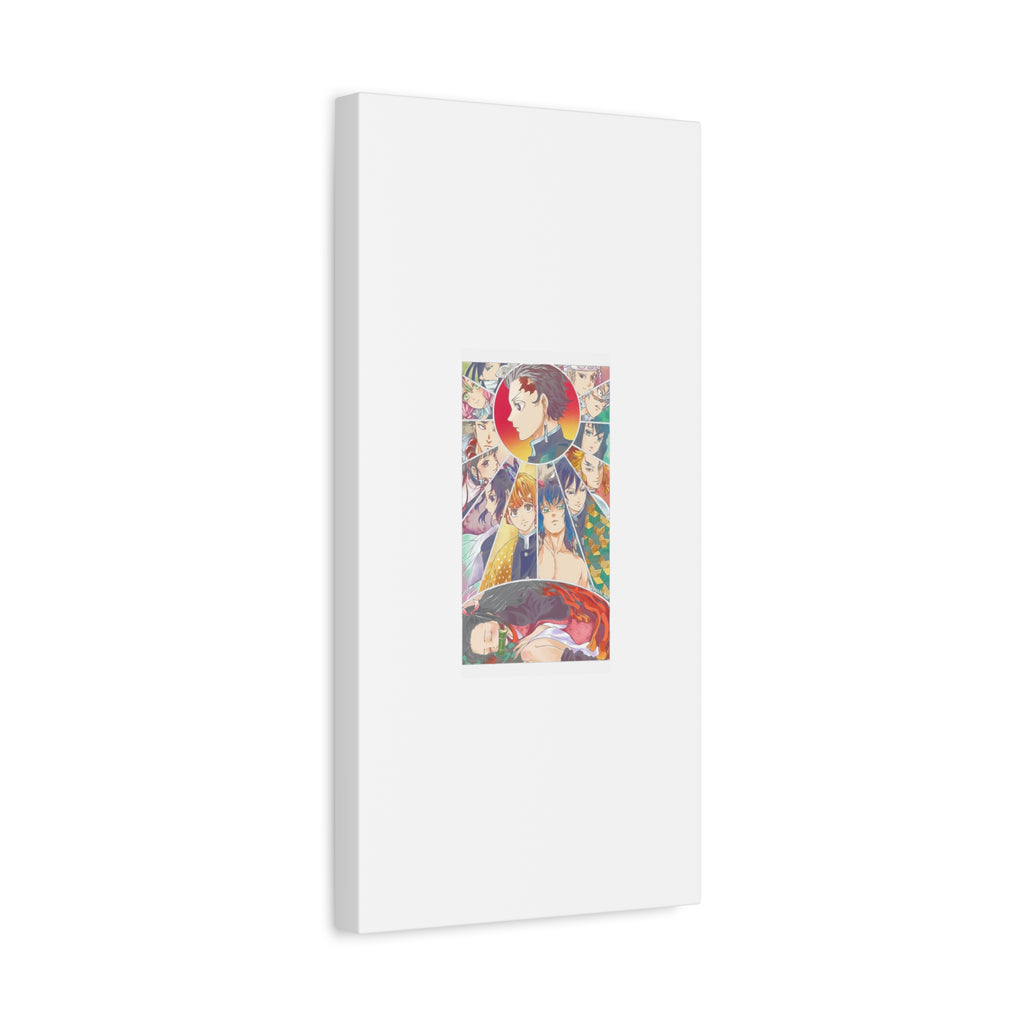 Anime Character Collage Matte Canvas Print - Stretched Wall Art
