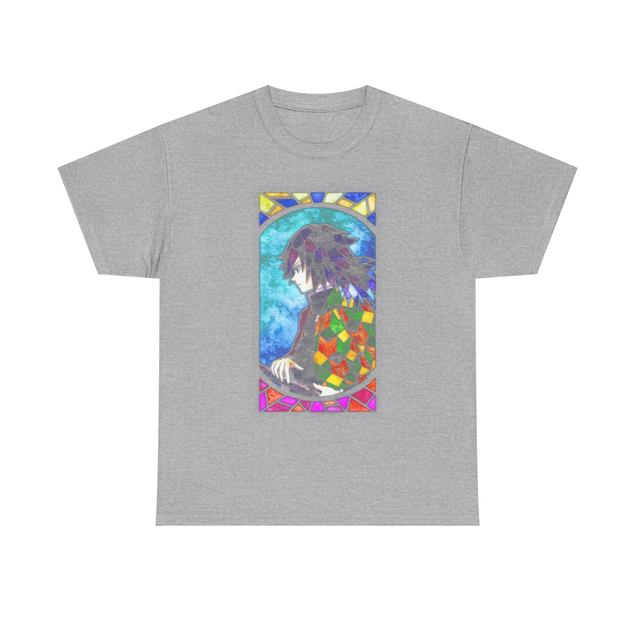 Stained Glass Owl T-Shirt — Colorful Mosaic Bird Graphic Tee
