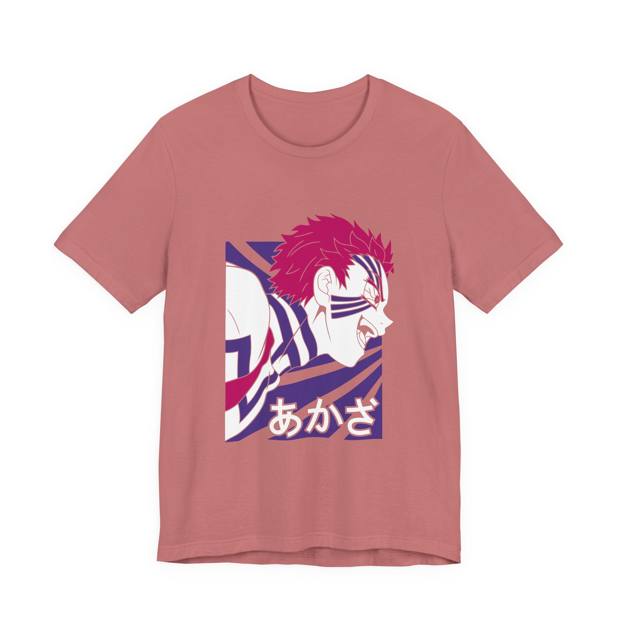 Anime Tiger Face T‑Shirt — Stylized Red & Purple Graphic Tee