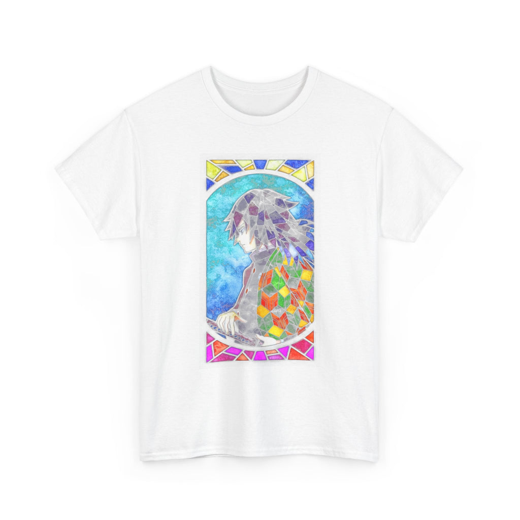 Stained Glass Owl T-Shirt — Colorful Mosaic Bird Graphic Tee