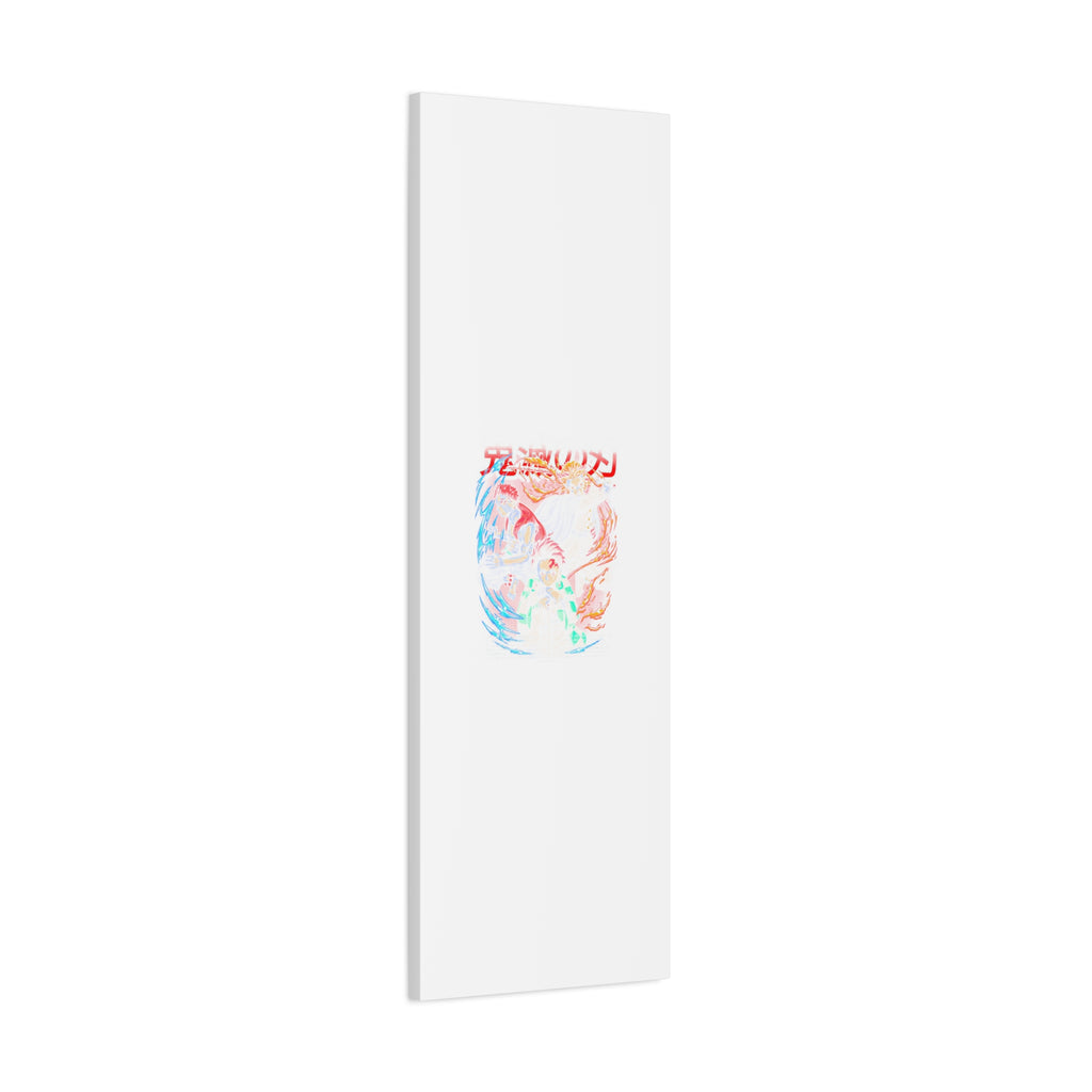 Anime Canvas Wall Art — Demon Slayer Tanjiro & Rengoku Matte Stretched Print
