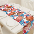 Trump Funny Face Stars Table Runner | Personalized Trump 4th Of July | Independence Day Table Runner For Kitchen 682332 - GOP