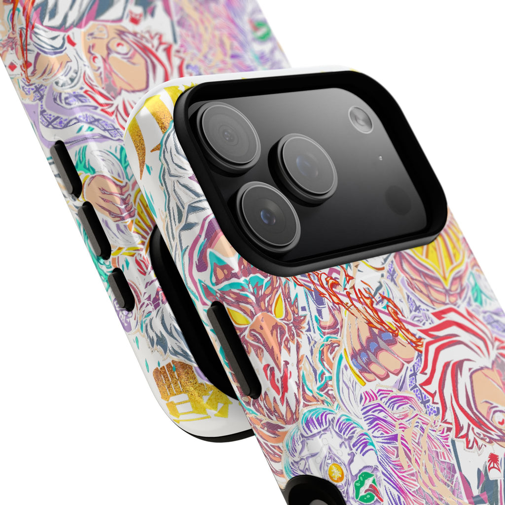 Anime Battle Phone Case — Colorful Demon Slayer Collage Magnetic Case