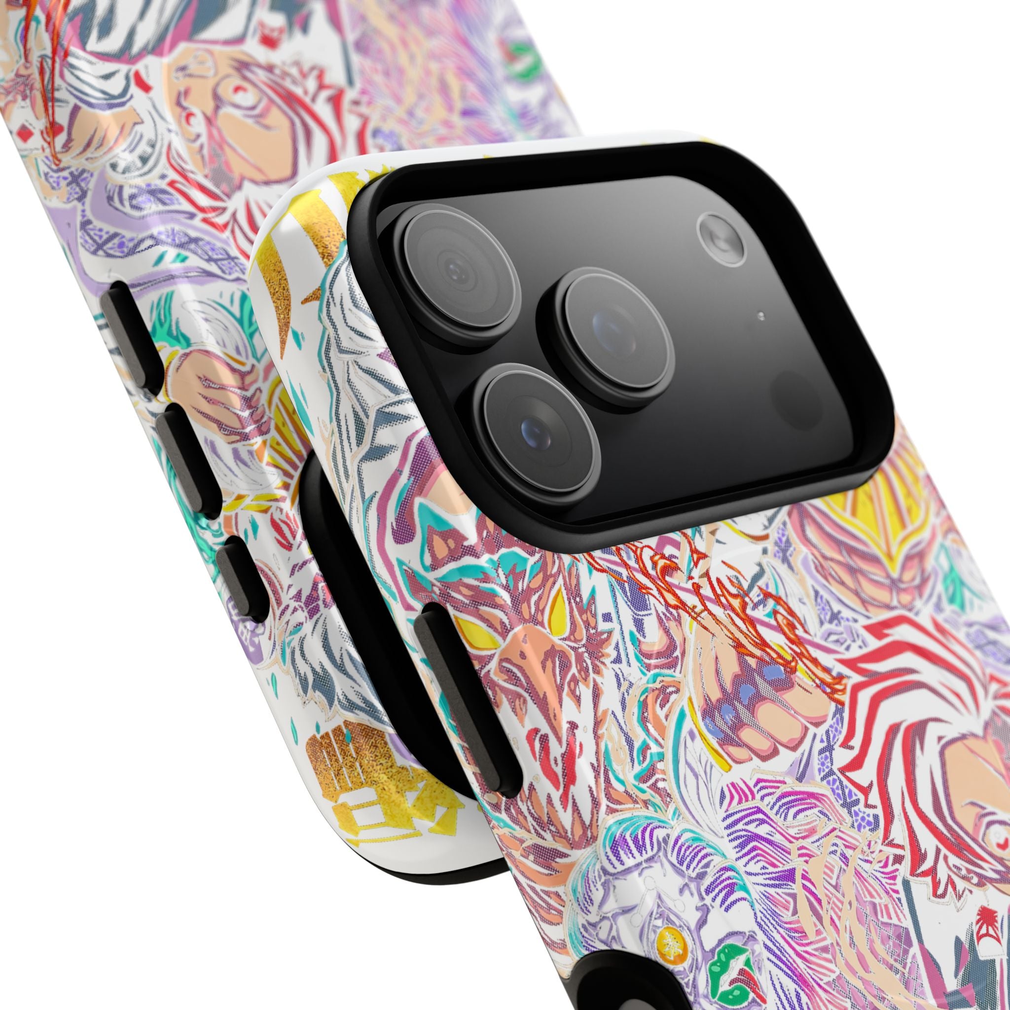 Anime Battle Phone Case — Colorful Demon Slayer Collage Magnetic Case