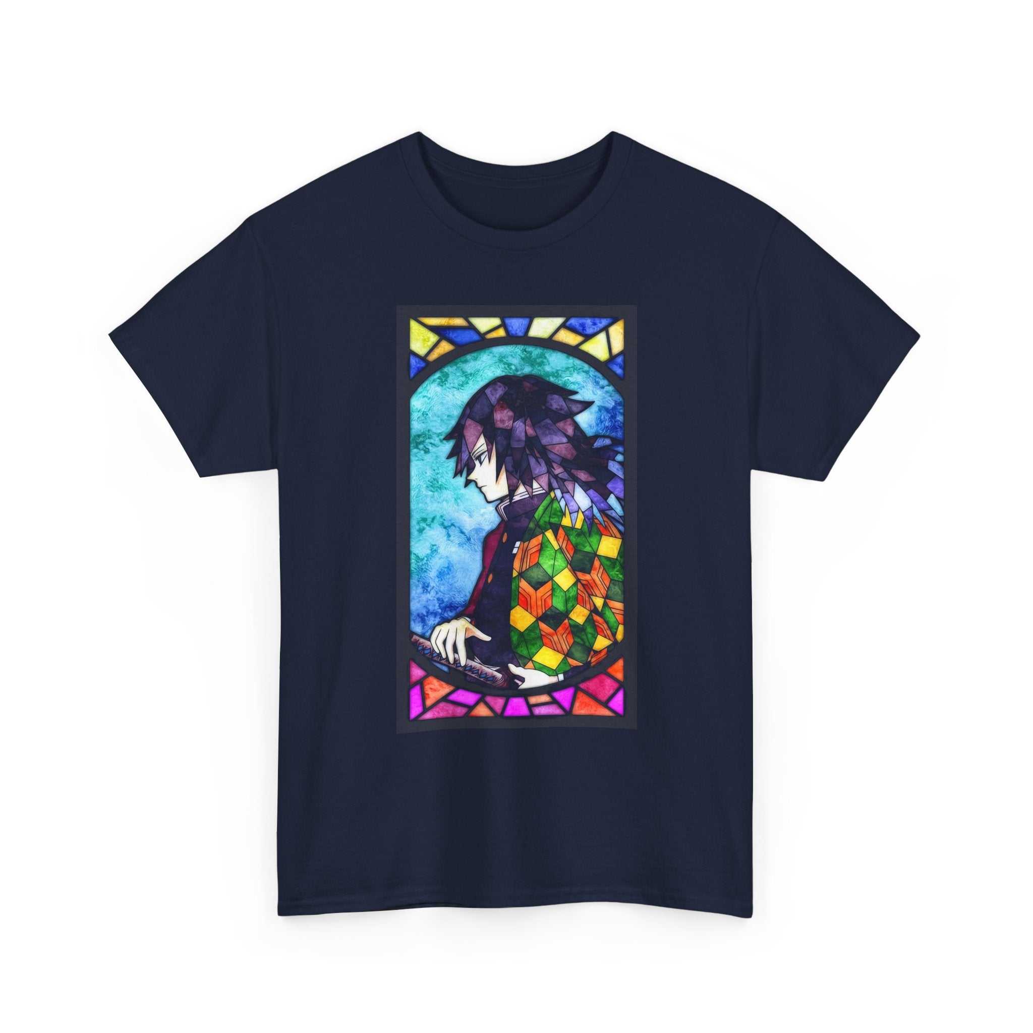 Stained Glass Owl T-Shirt — Colorful Mosaic Bird Graphic Tee