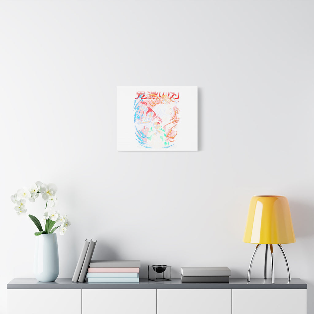 Anime Canvas Wall Art — Demon Slayer Tanjiro & Rengoku Matte Stretched Print