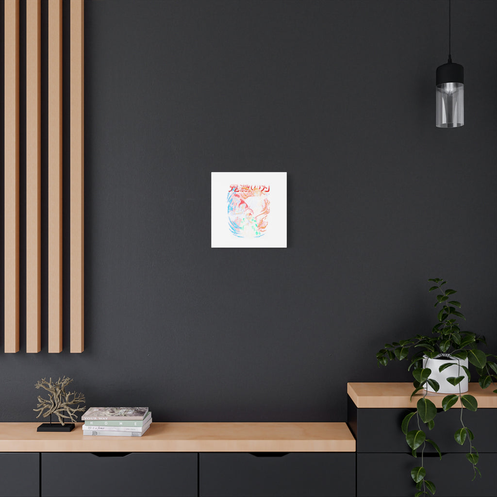 Anime Canvas Wall Art — Demon Slayer Tanjiro & Rengoku Matte Stretched Print