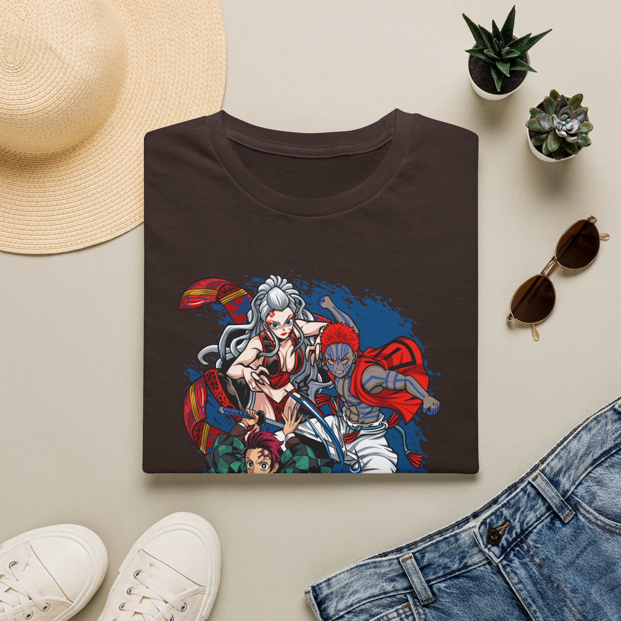 Anime Crew Graphic T-Shirt — Samurai & Fighters Illustration