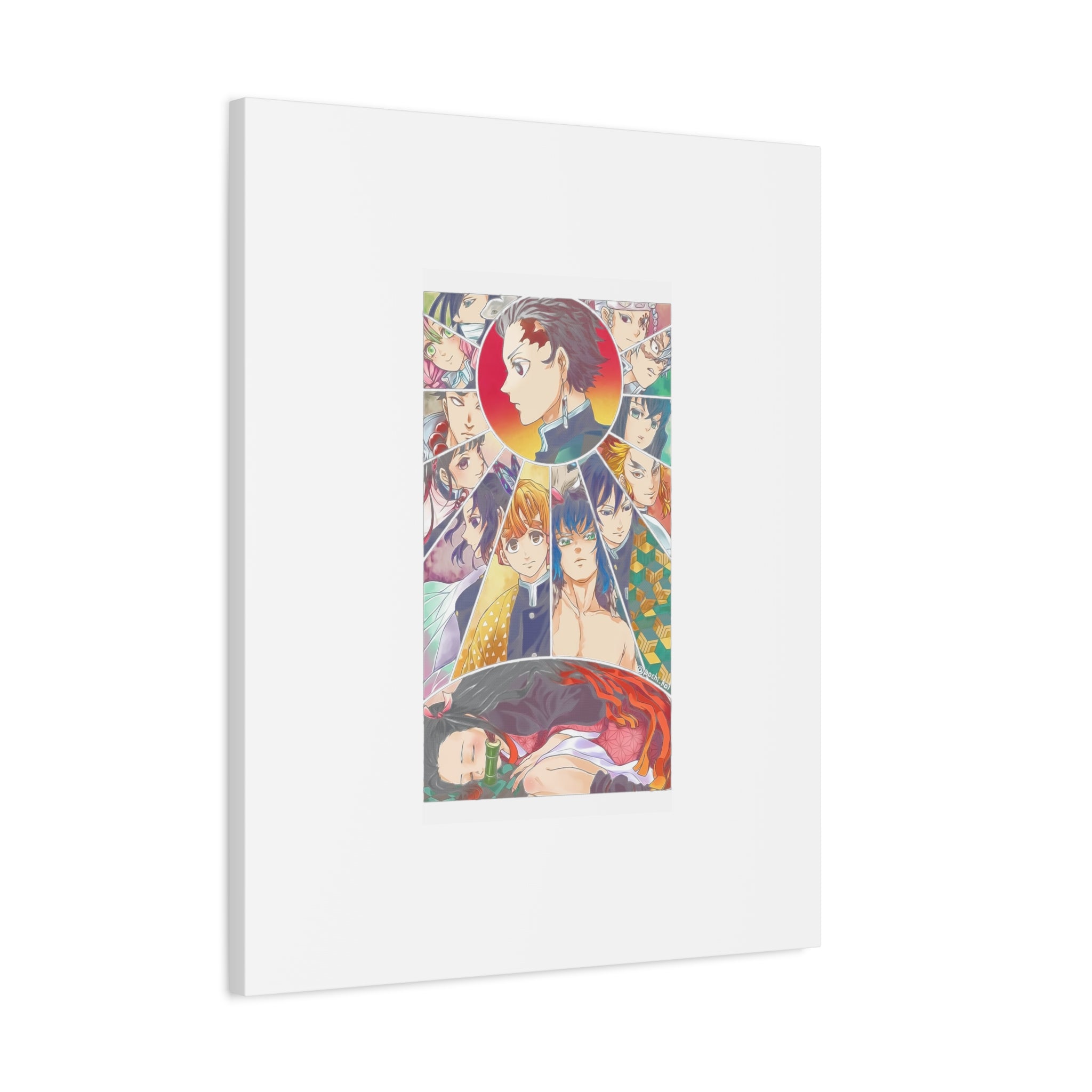 Anime Character Collage Matte Canvas Print - Stretched Wall Art