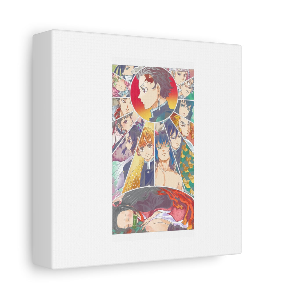 Anime Character Collage Matte Canvas Print - Stretched Wall Art