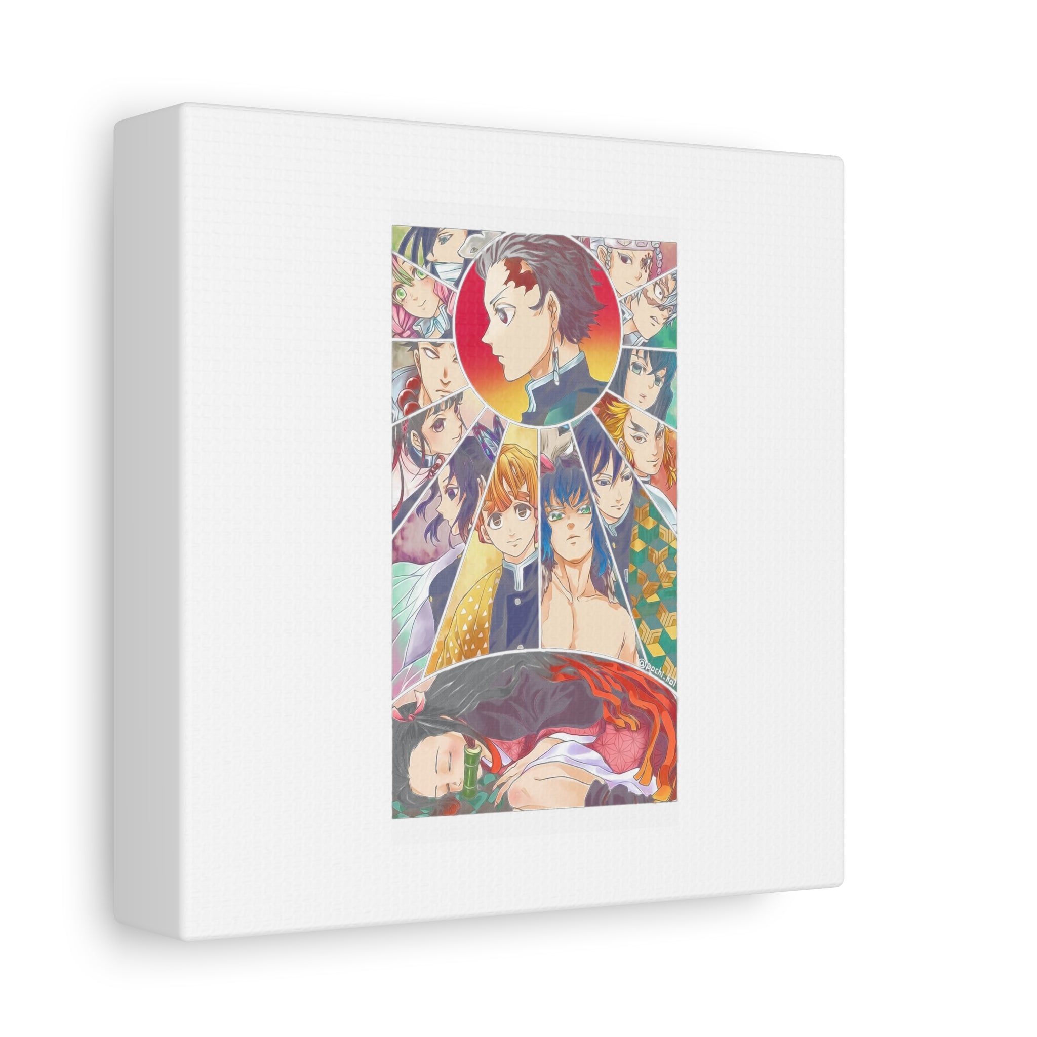 Anime Character Collage Matte Canvas Print - Stretched Wall Art