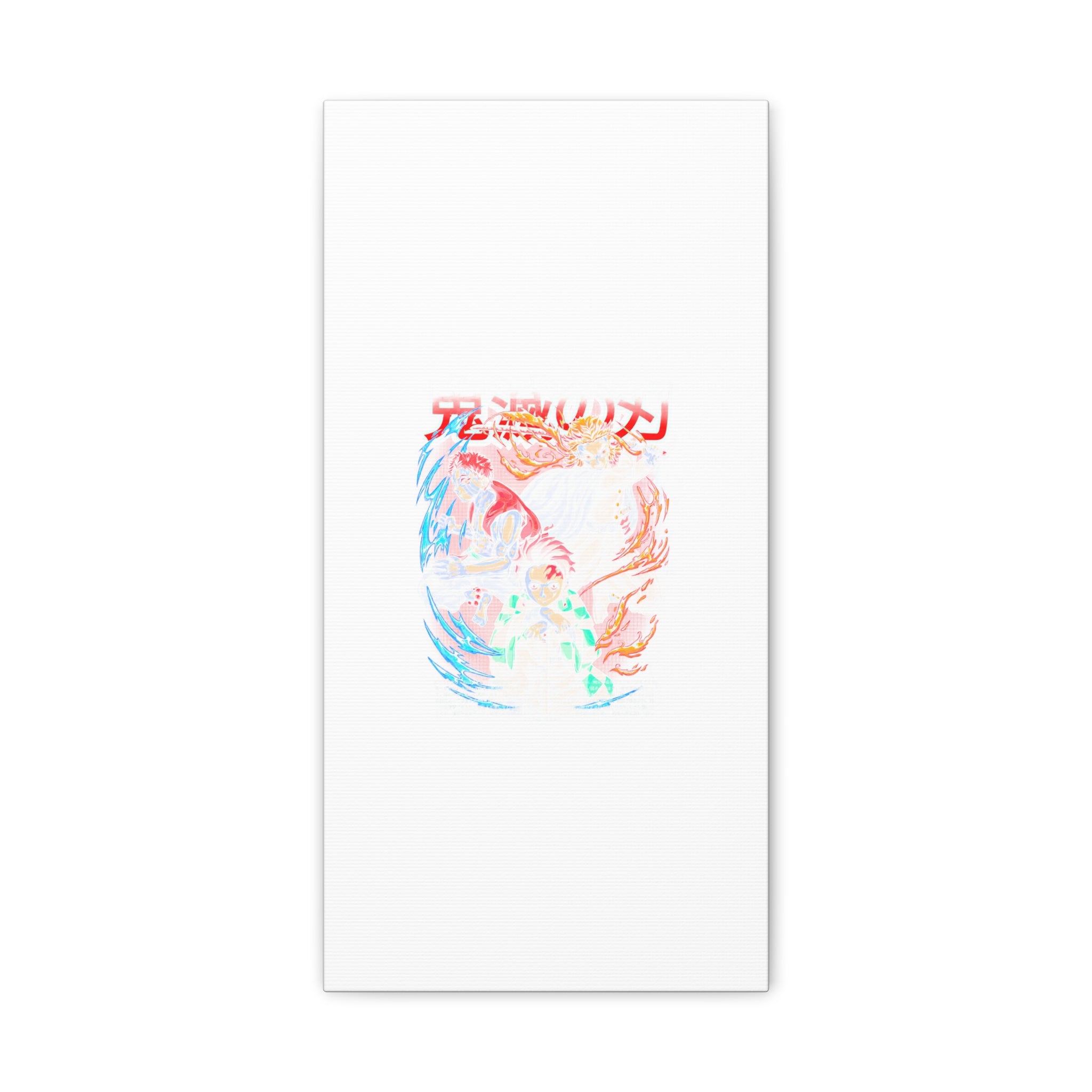 Anime Canvas Wall Art — Demon Slayer Tanjiro & Rengoku Matte Stretched Print