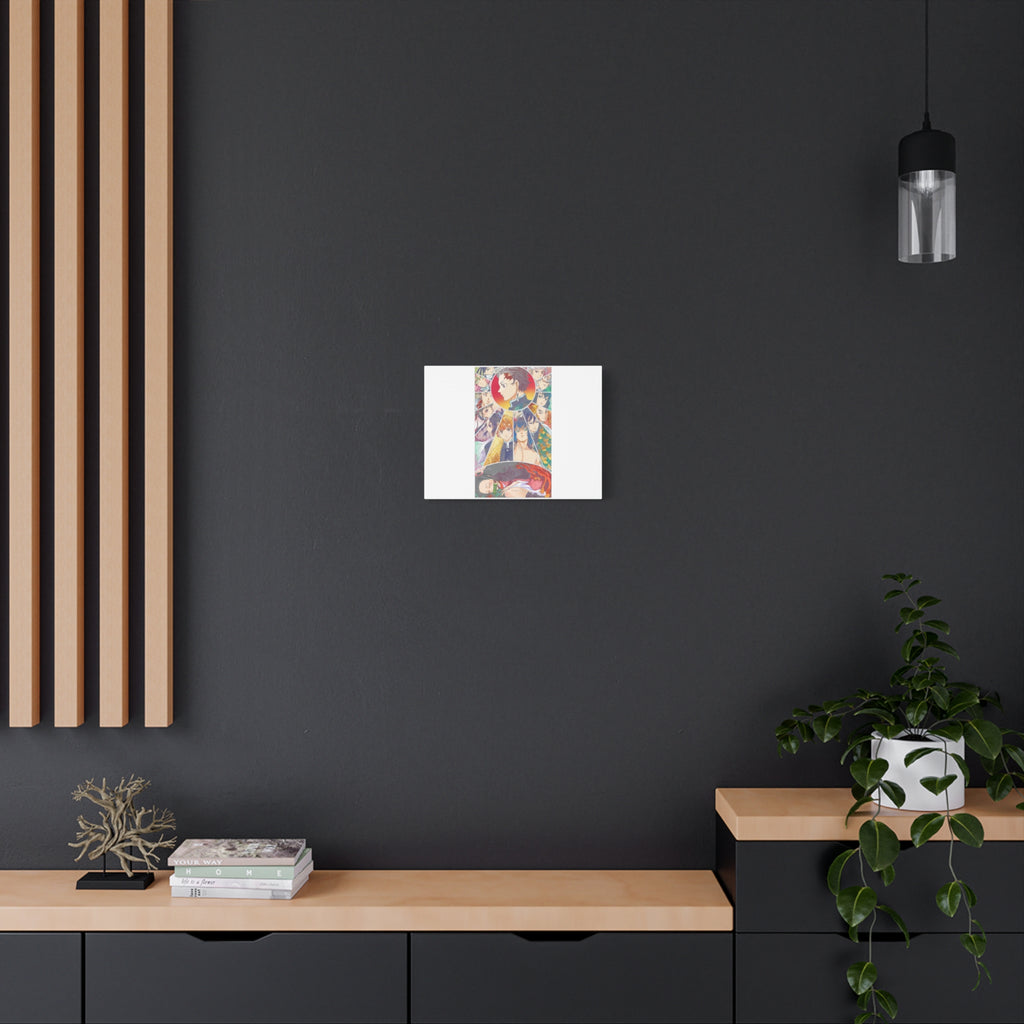 Anime Character Collage Matte Canvas Print - Stretched Wall Art