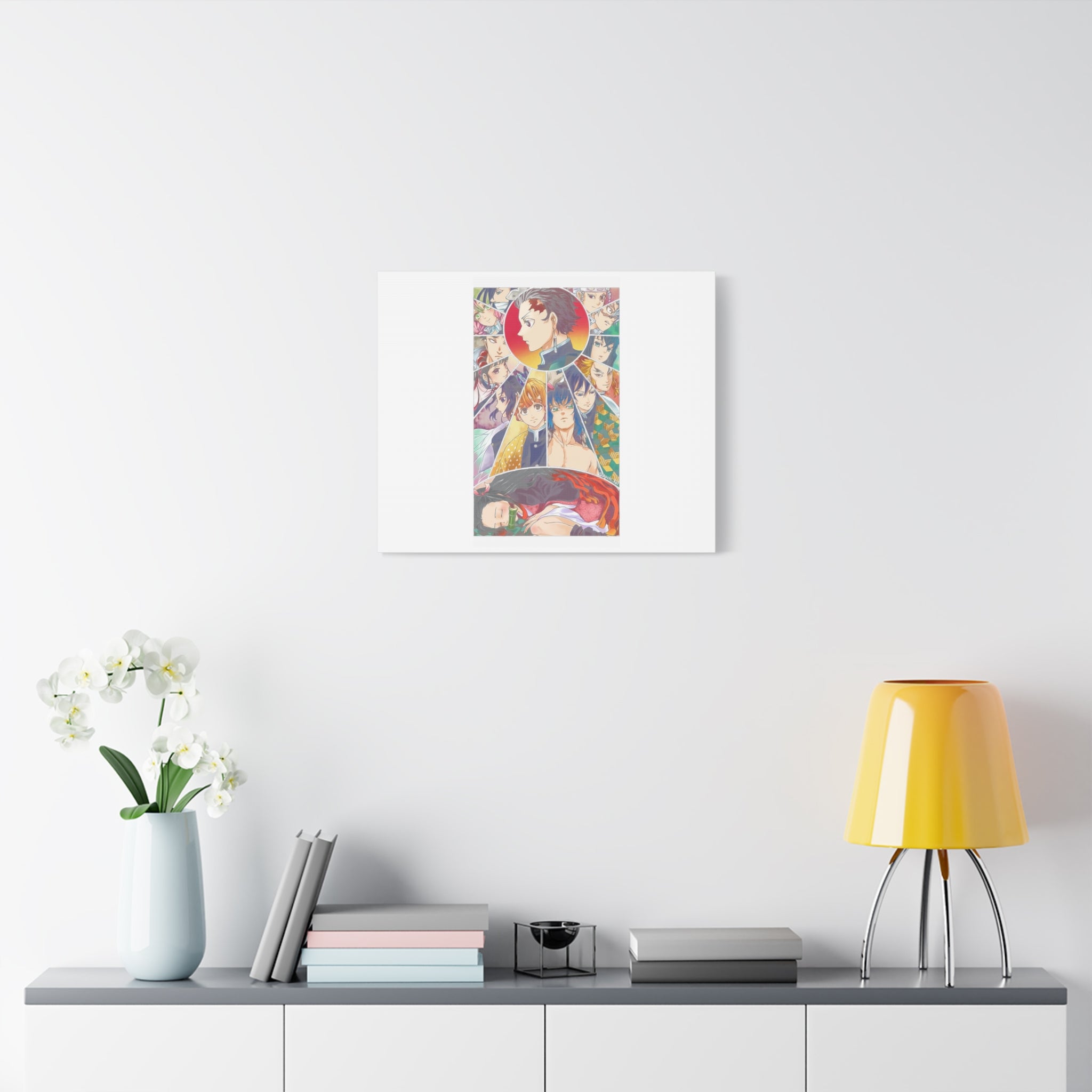 Anime Character Collage Matte Canvas Print - Stretched Wall Art