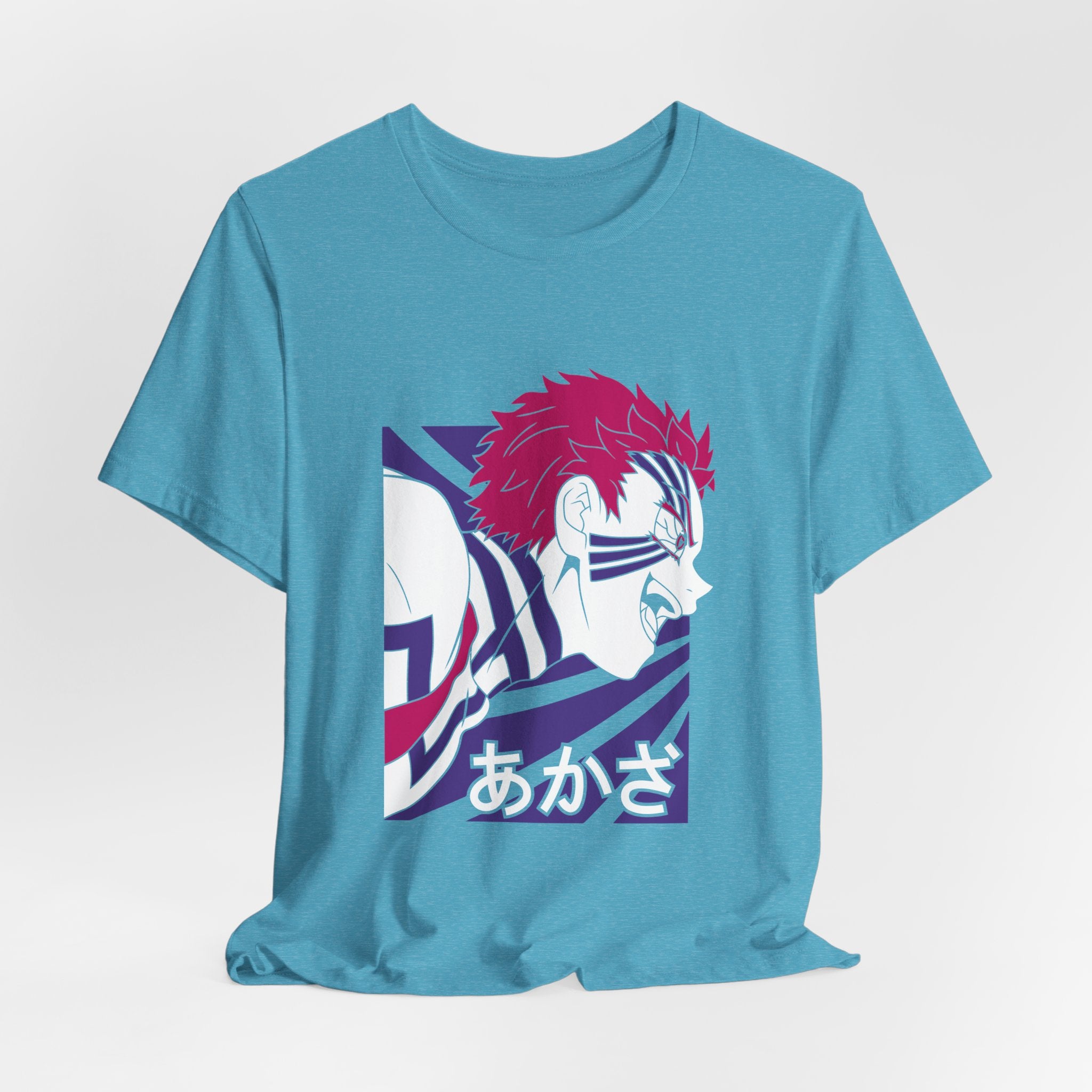 Anime Tiger Face T‑Shirt — Stylized Red & Purple Graphic Tee