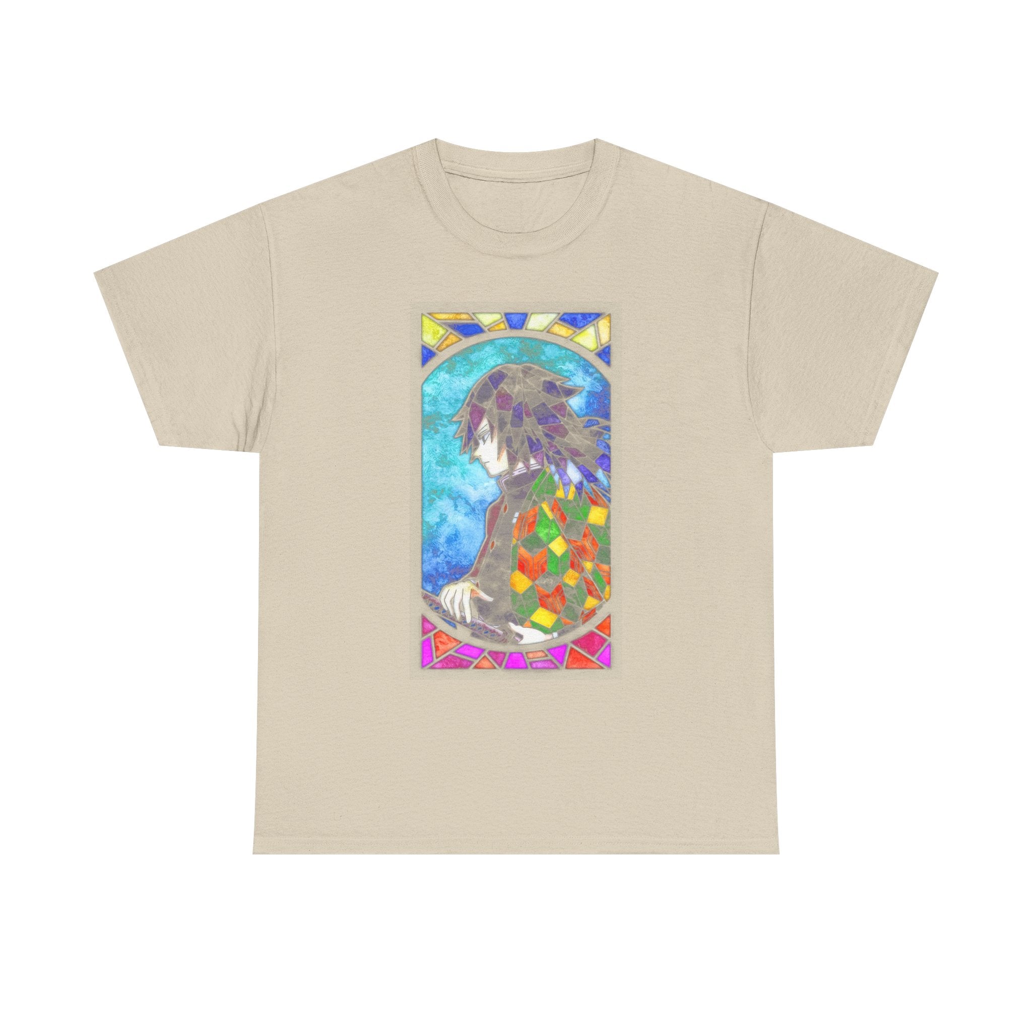 Stained Glass Owl T-Shirt — Colorful Mosaic Bird Graphic Tee