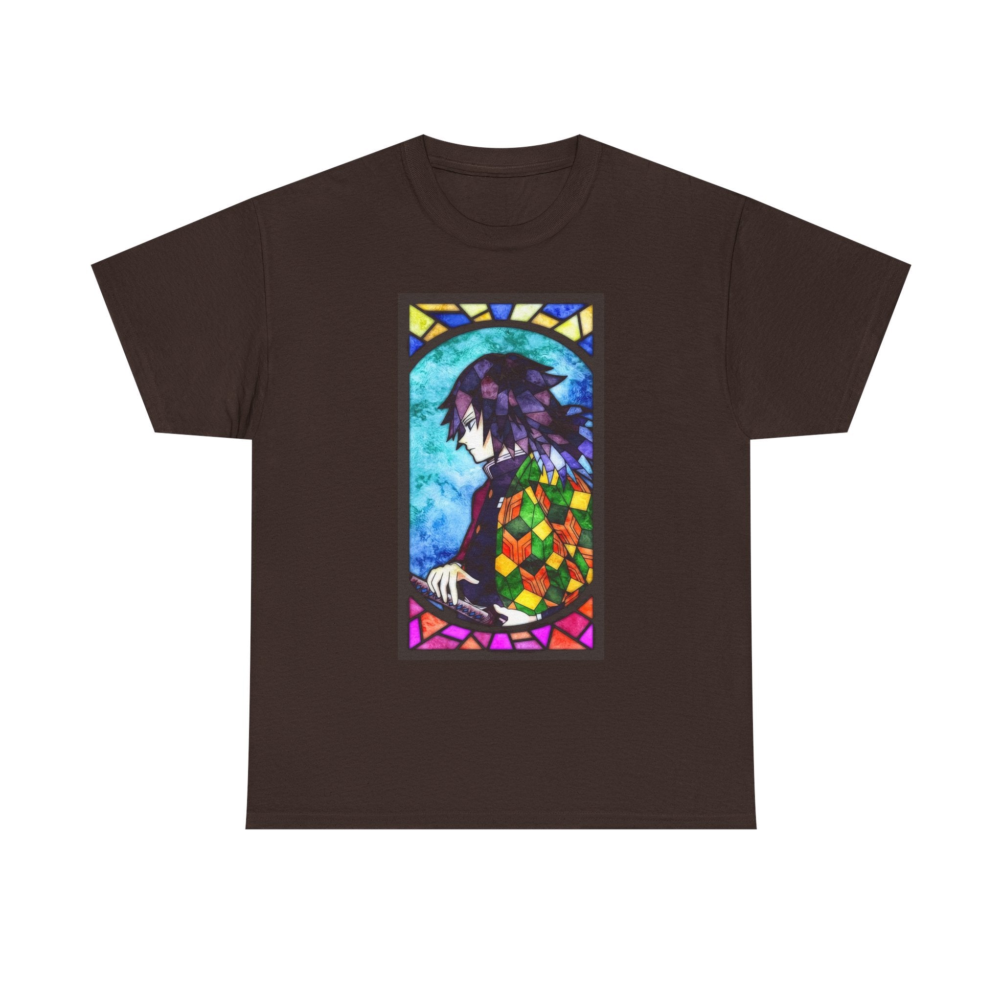Stained Glass Owl T-Shirt — Colorful Mosaic Bird Graphic Tee