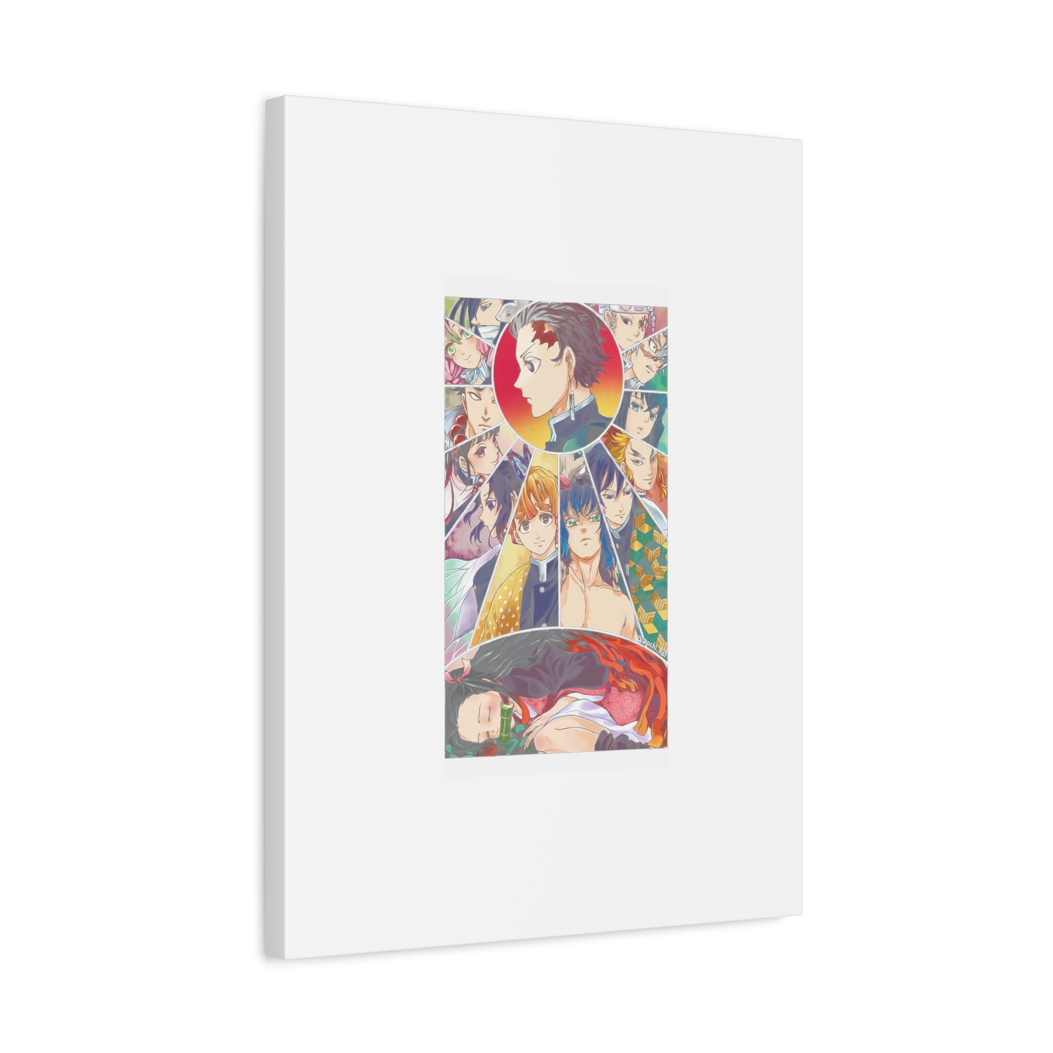 Anime Character Collage Matte Canvas Print - Stretched Wall Art