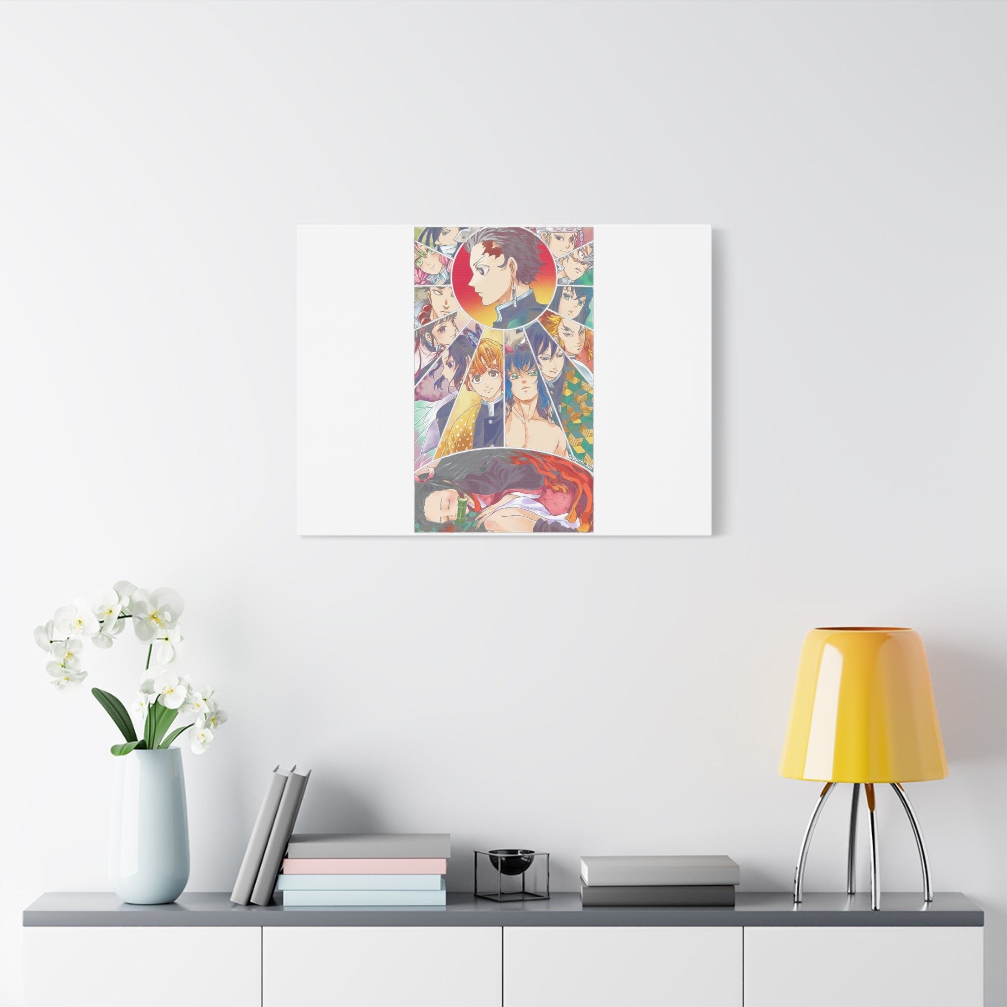Anime Character Collage Matte Canvas Print - Stretched Wall Art