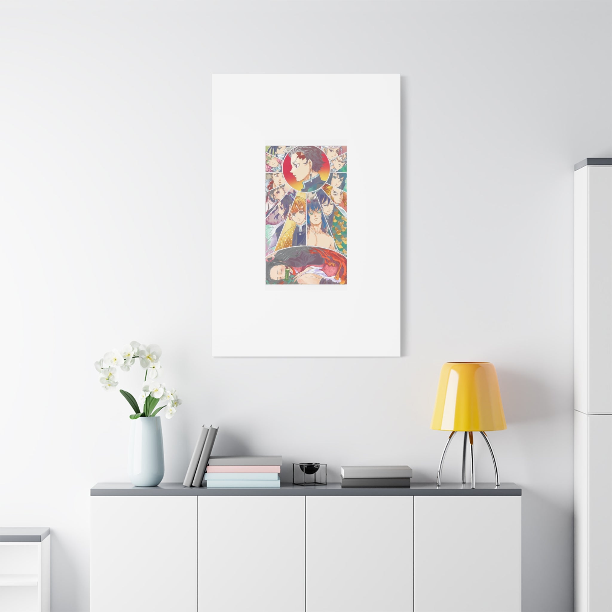 Anime Character Collage Matte Canvas Print - Stretched Wall Art