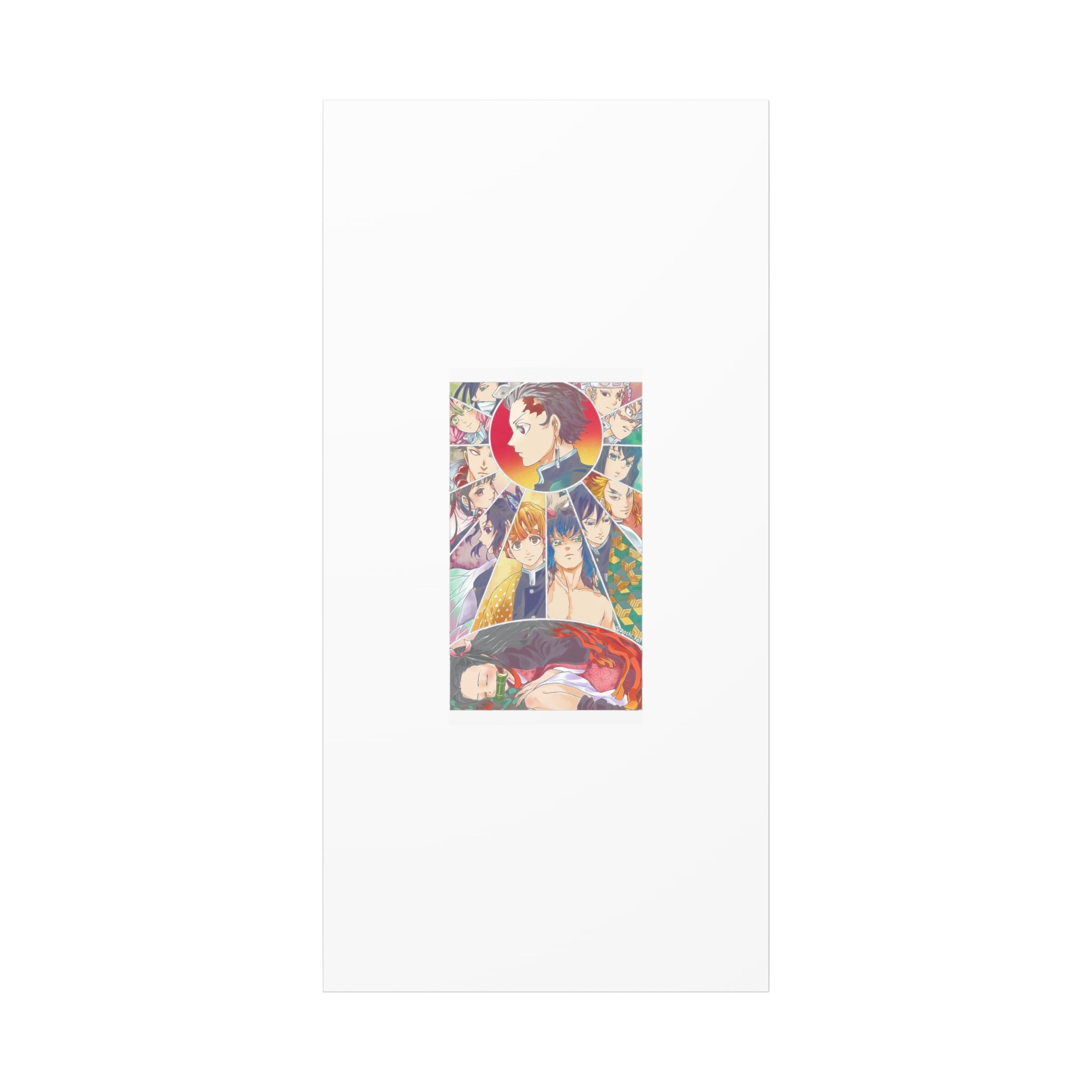 Anime Character Collage Matte Canvas Print - Stretched Wall Art