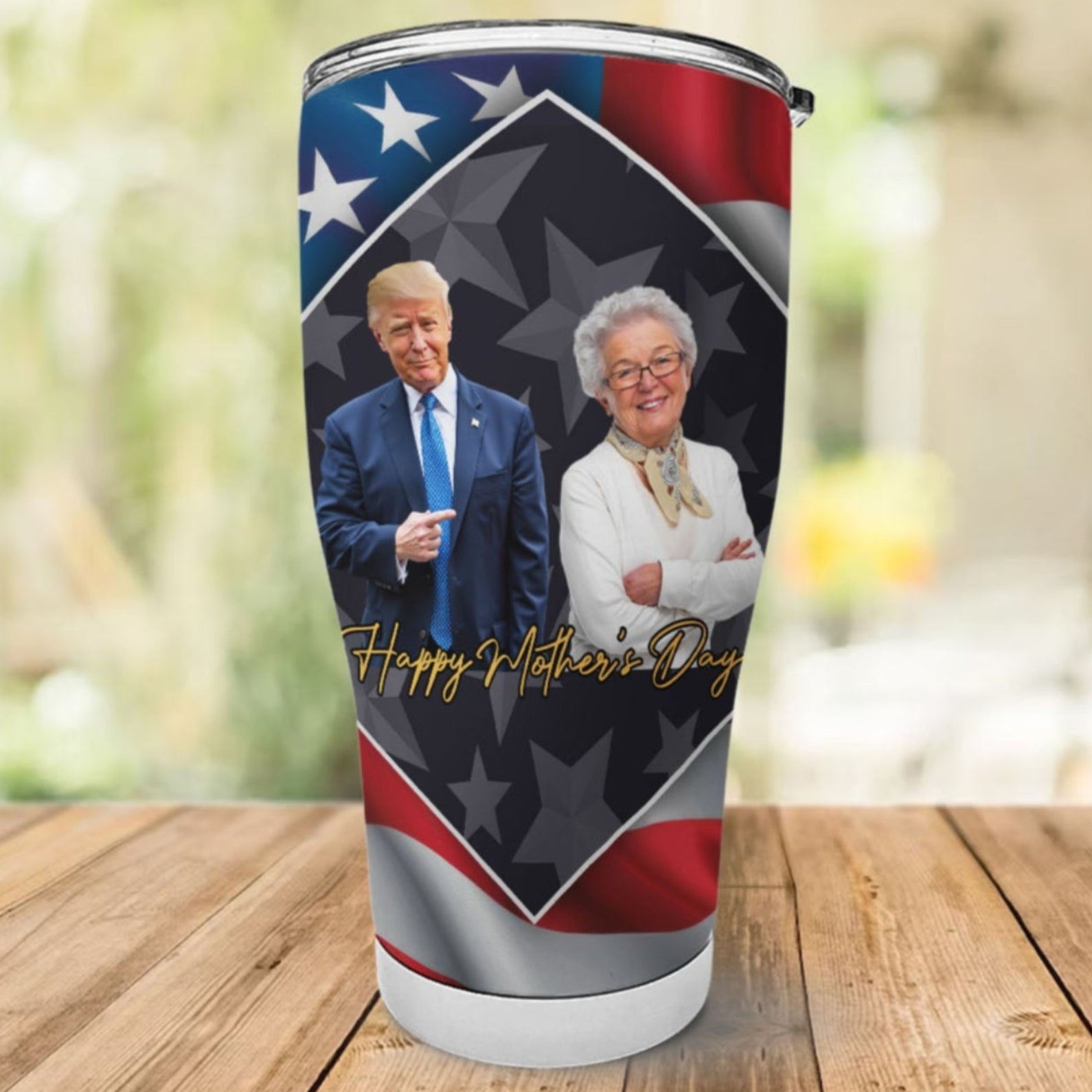 My Dad Stand With Trump Custom Photo Curved Tumbler, Personalized Tumbler 30oz, Father's Day Gift For Dad, Gift For Husband 682000 - GOP