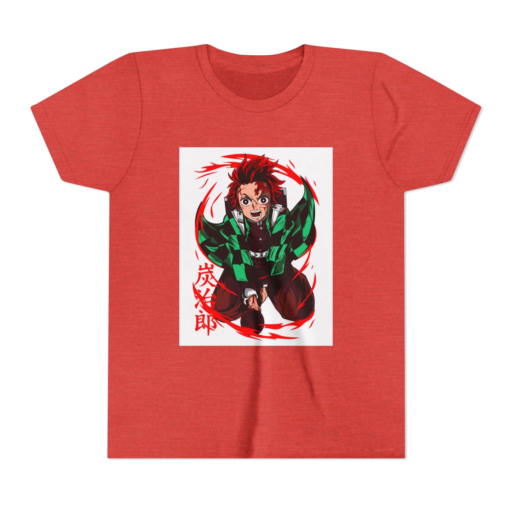 Youth Anime Character Tee — Action Pose Graphic Short Sleeve Shirt
