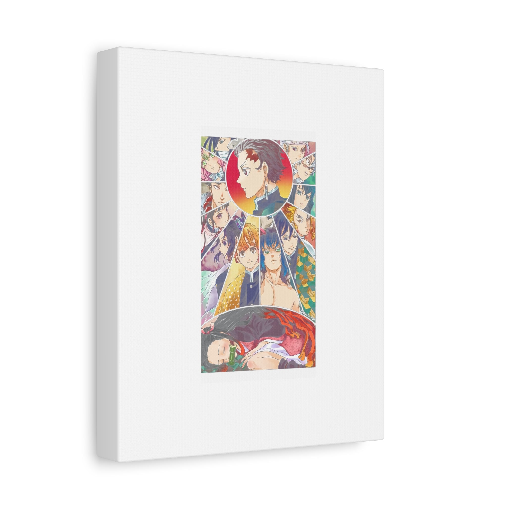 Anime Character Collage Matte Canvas Print - Stretched Wall Art