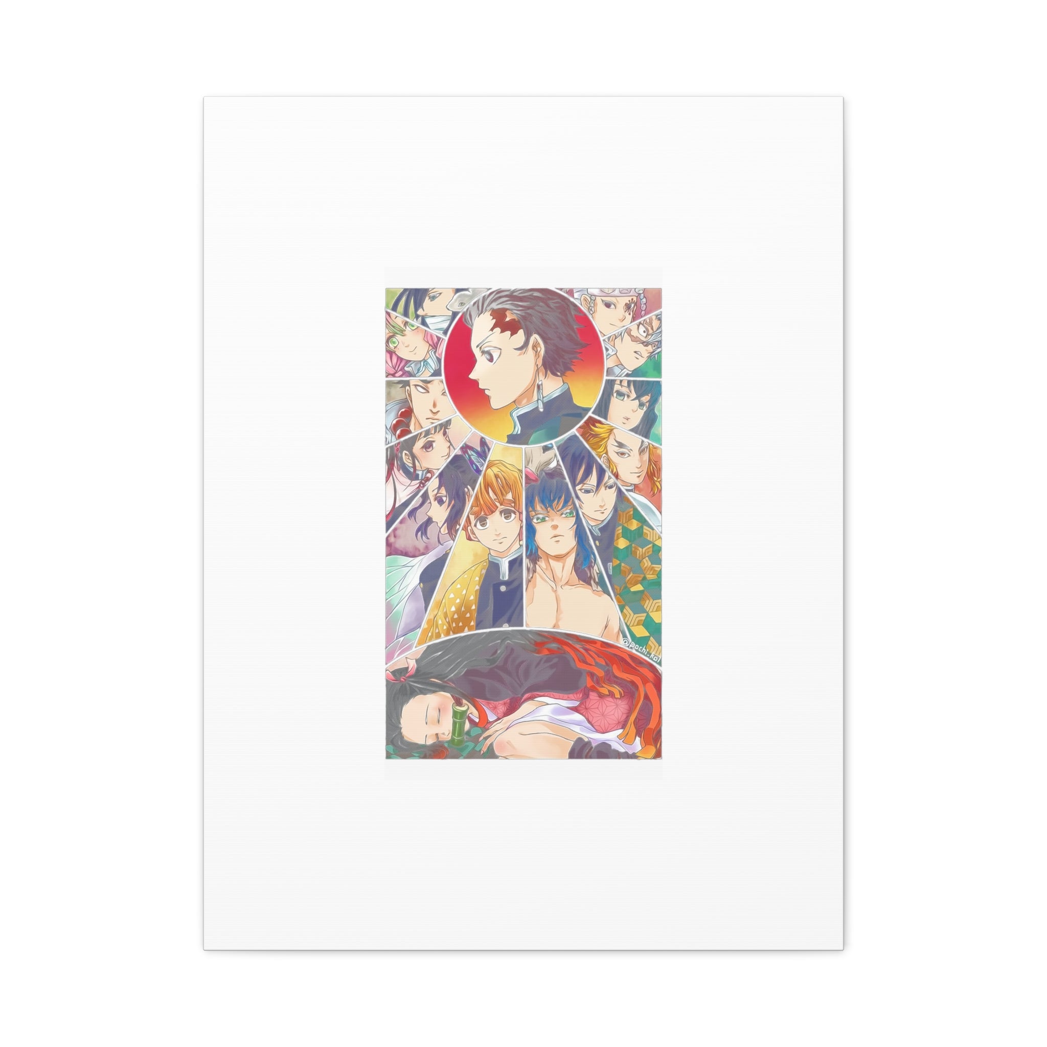 Anime Character Collage Matte Canvas Print - Stretched Wall Art