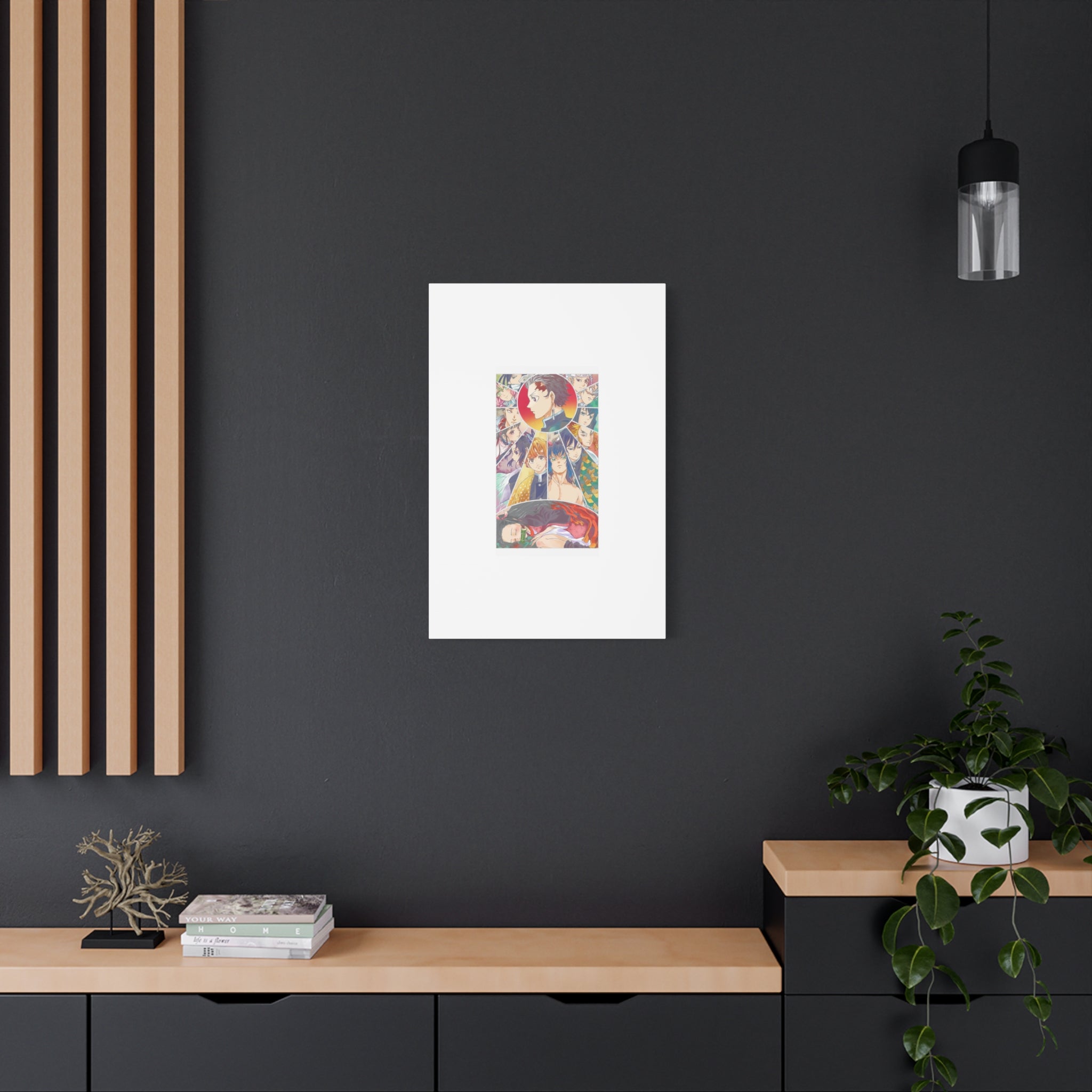 Anime Character Collage Matte Canvas Print - Stretched Wall Art