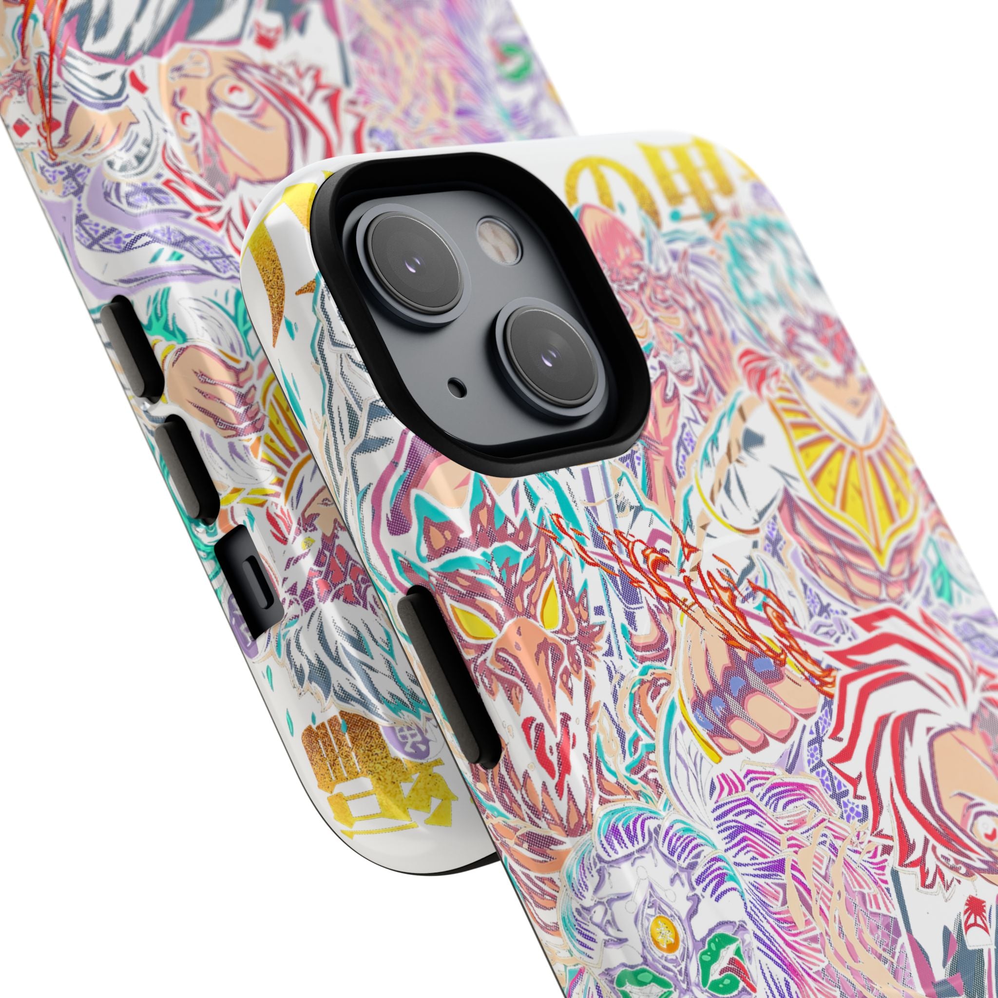 Anime Battle Phone Case — Colorful Demon Slayer Collage Magnetic Case