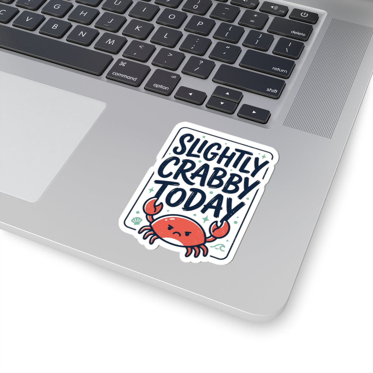 Slightly Crabby Today Crab Sticker | Cute Moody Coastal, Sarcastic Humour