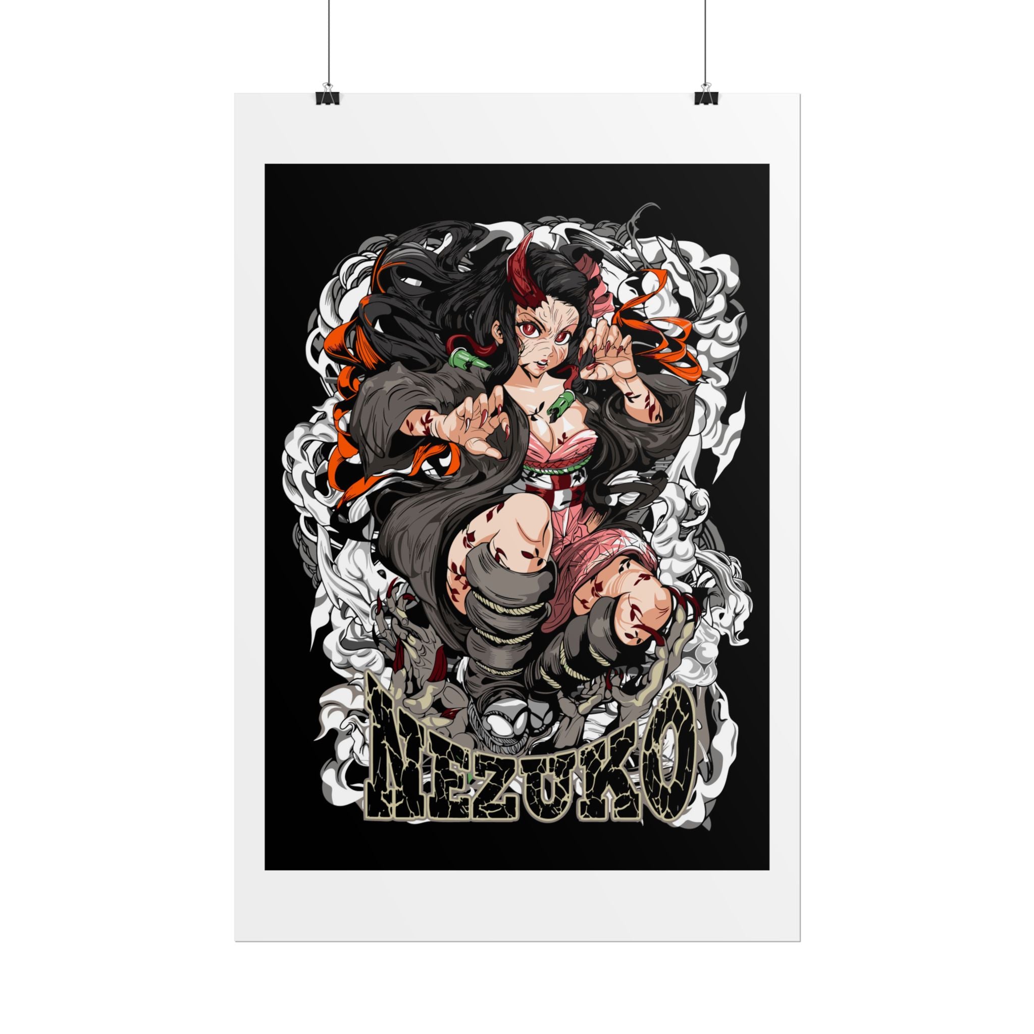 Nezuko Demon Girl Anime Poster — Rolled Collectible Wall Art